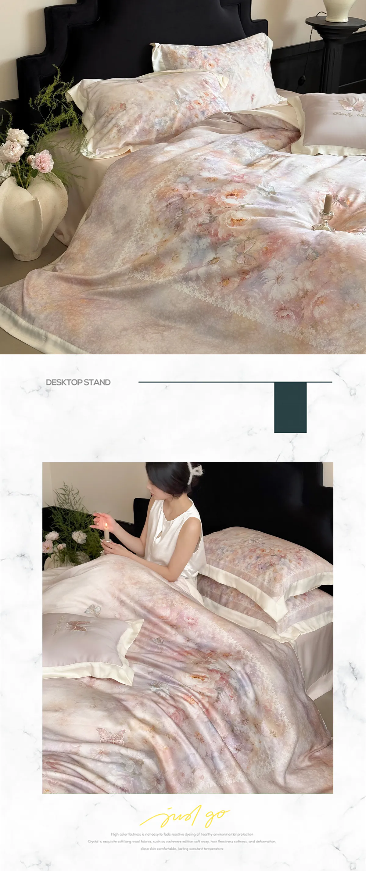 Aesthetic-Pastel-Watercolor-Floral-Print-Tencel-Lyocell-Cotton-Bedding-Set24