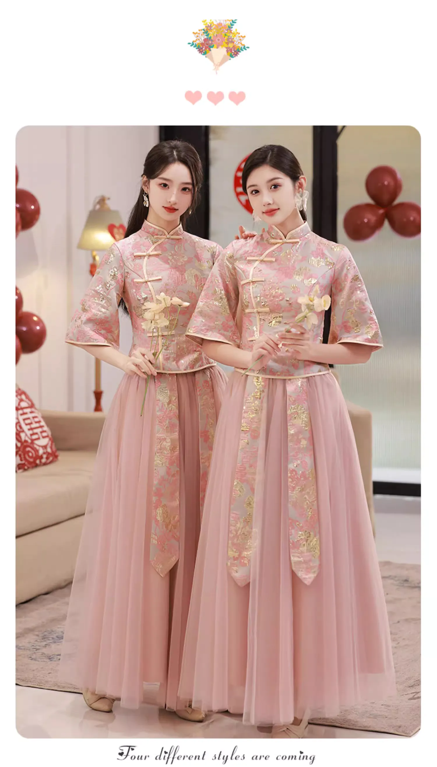 Beautiful-Pink-Chinese-Style-Wedding-Bridesmaids-Embroidered-Dress10