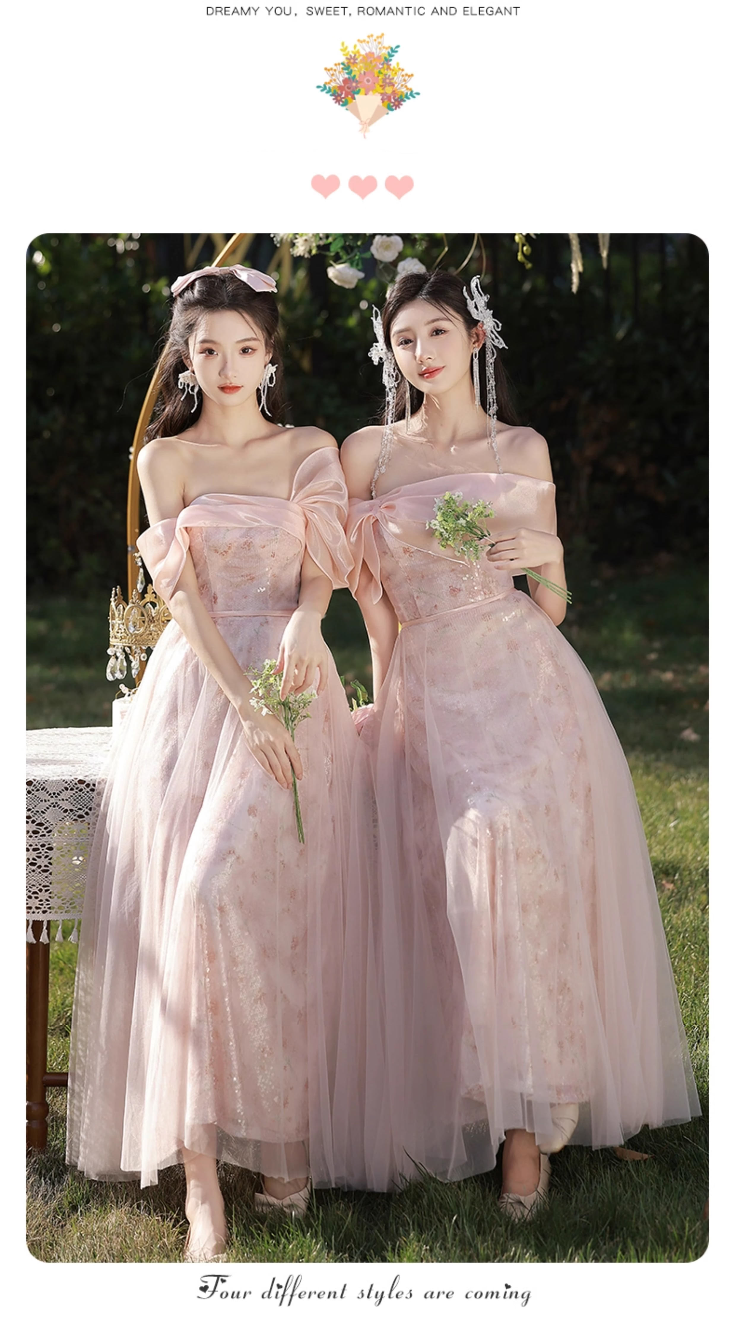 Classy-Pink-Tulle-Floral-Evening-Party-Cocktail-Prom-Bridesmaid-Maxi-Dress15