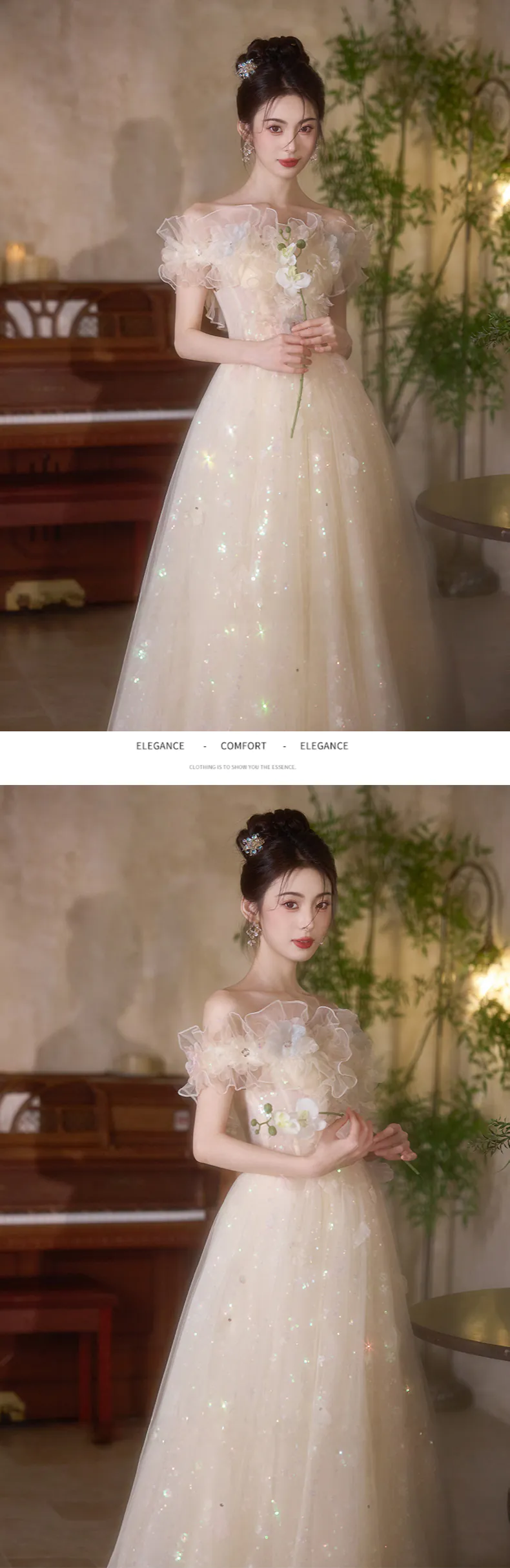 Dreamy-Champagne-Off-Shoulder-3D-Floral-Shimmer-Tulle-Formal-Dress12