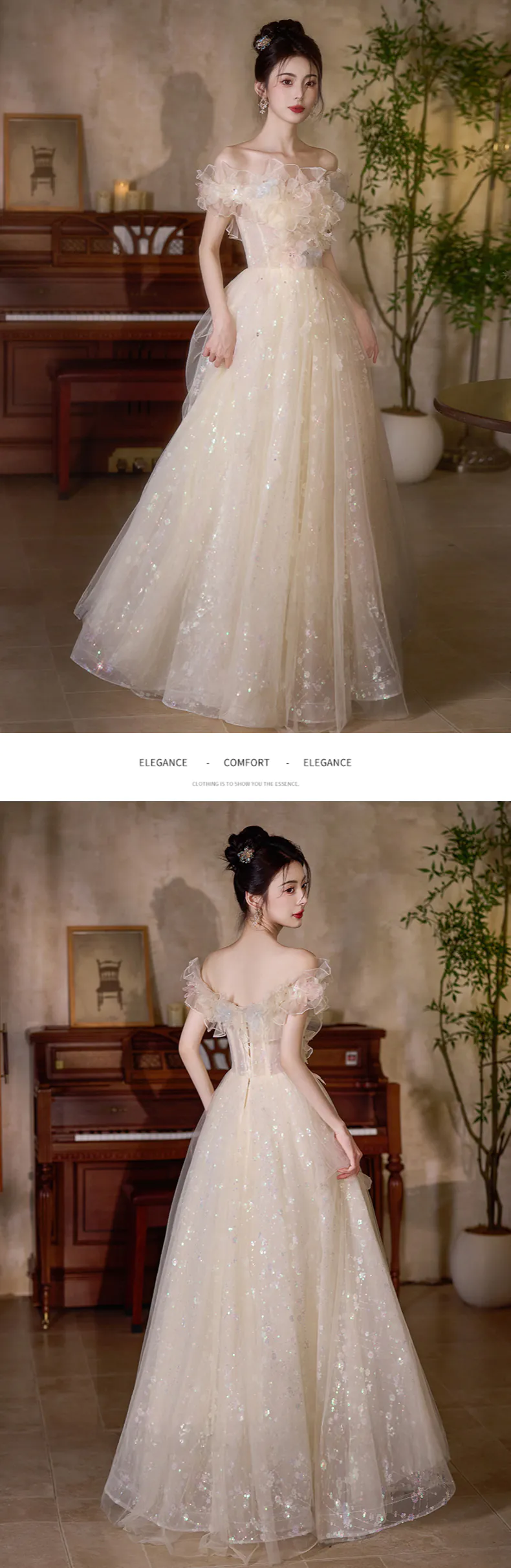 Dreamy-Champagne-Off-Shoulder-3D-Floral-Shimmer-Tulle-Formal-Dress15
