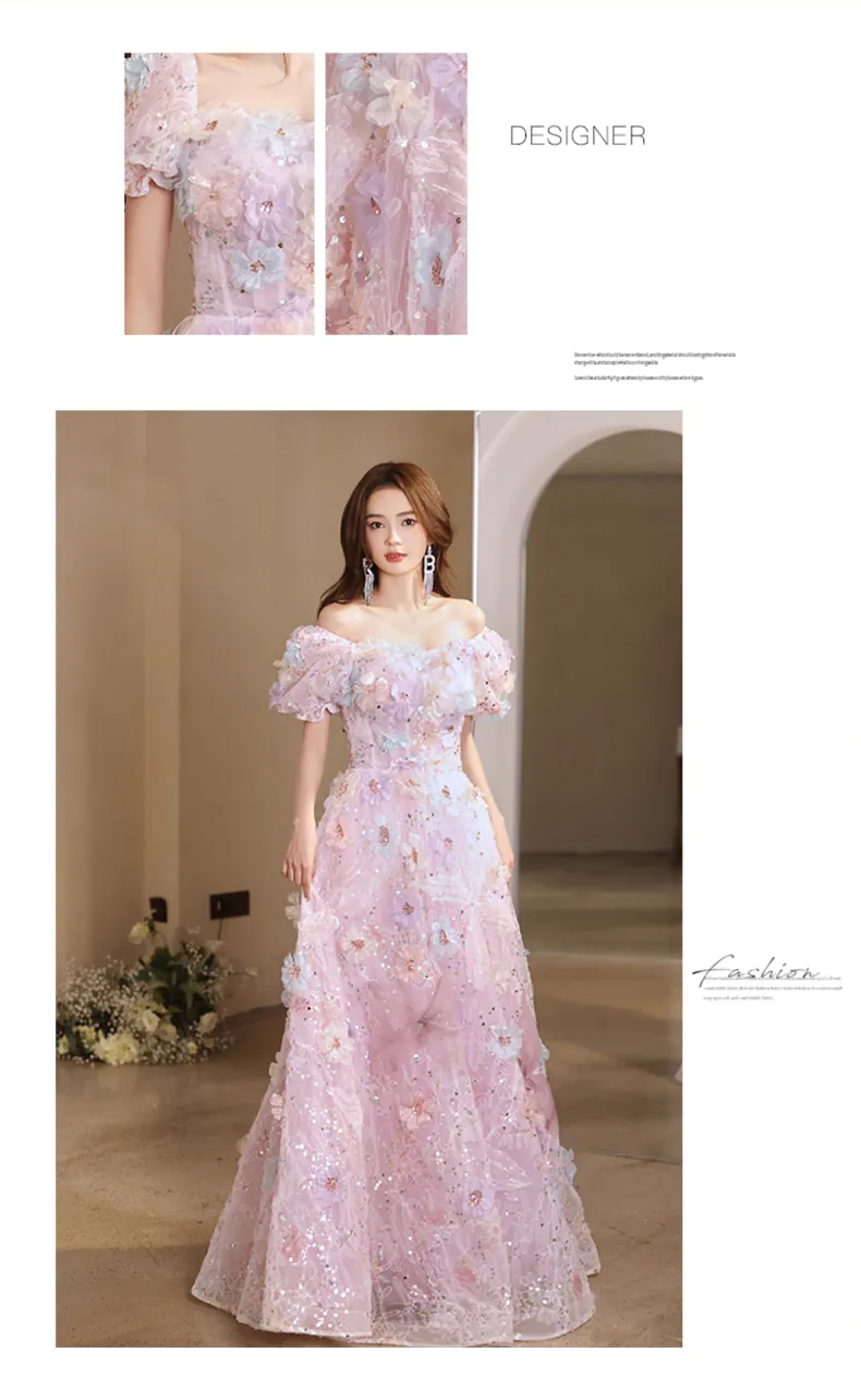 Elegant-Princess-Style-Pink-Cocktail-Engagement-Floral-Evening-Gown08