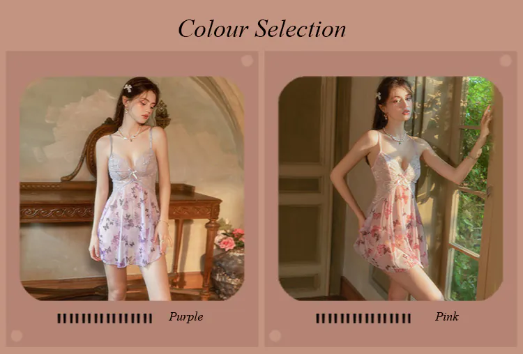 Ladies-Butterfly-Print-Sheer-Mesh-Lace-See-Through-Babydoll-Nightgown09