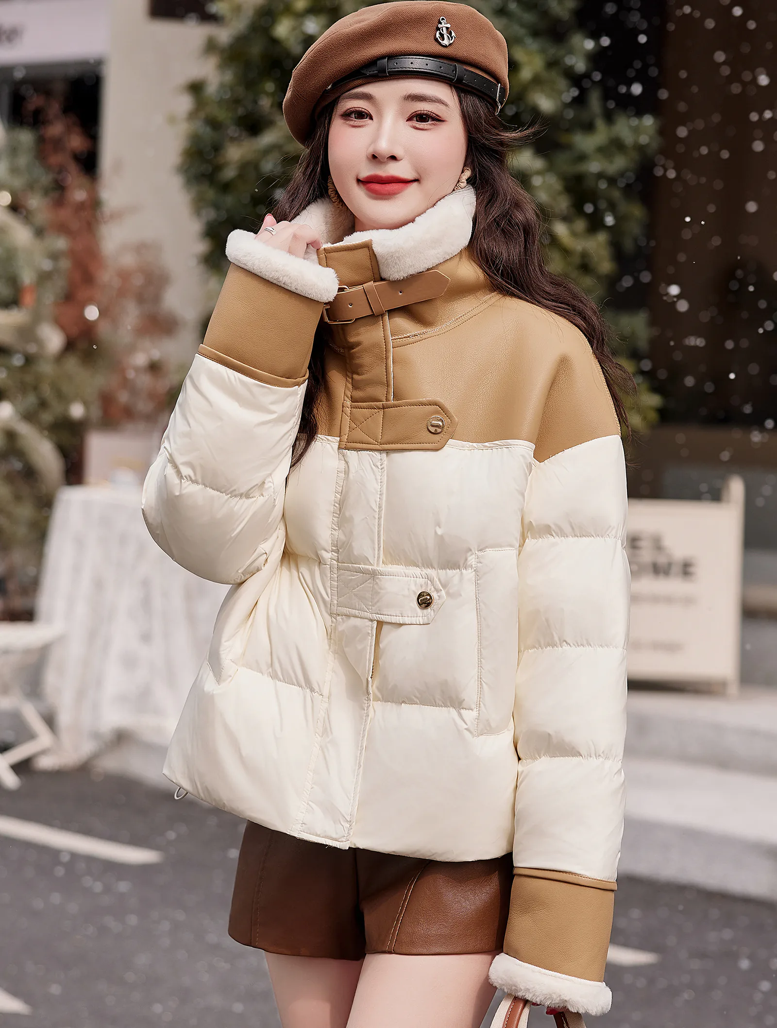 New Fashion White Duck Down Warm Coat Puffer Jacket for Ladies02