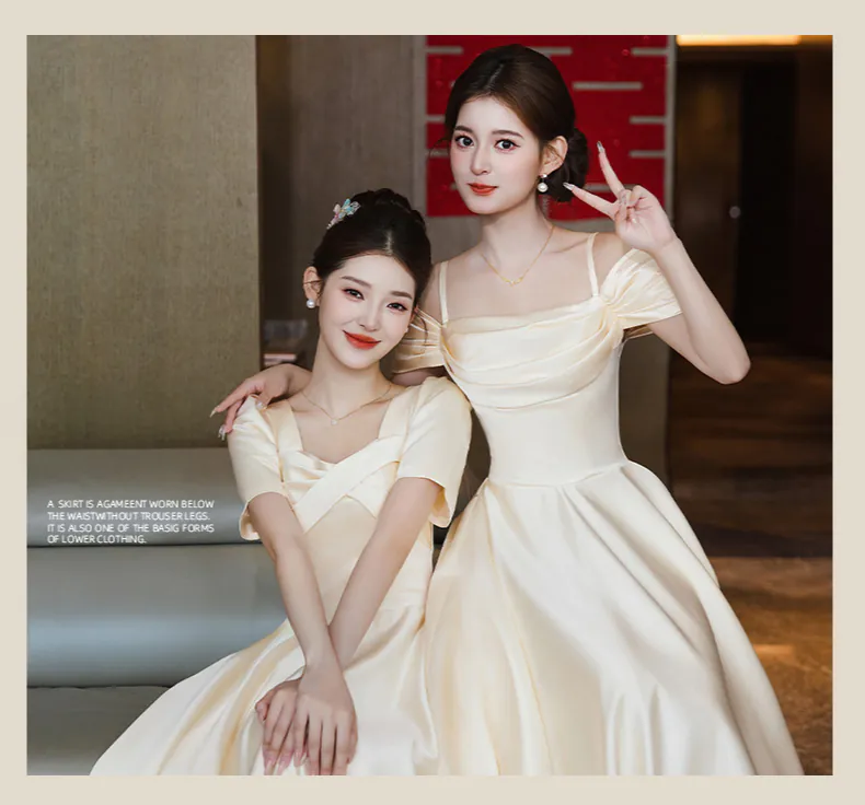 Simple-Champagne-Satin-Bridesmaid-Party-Dress-Wedding-Guest-Outfit09