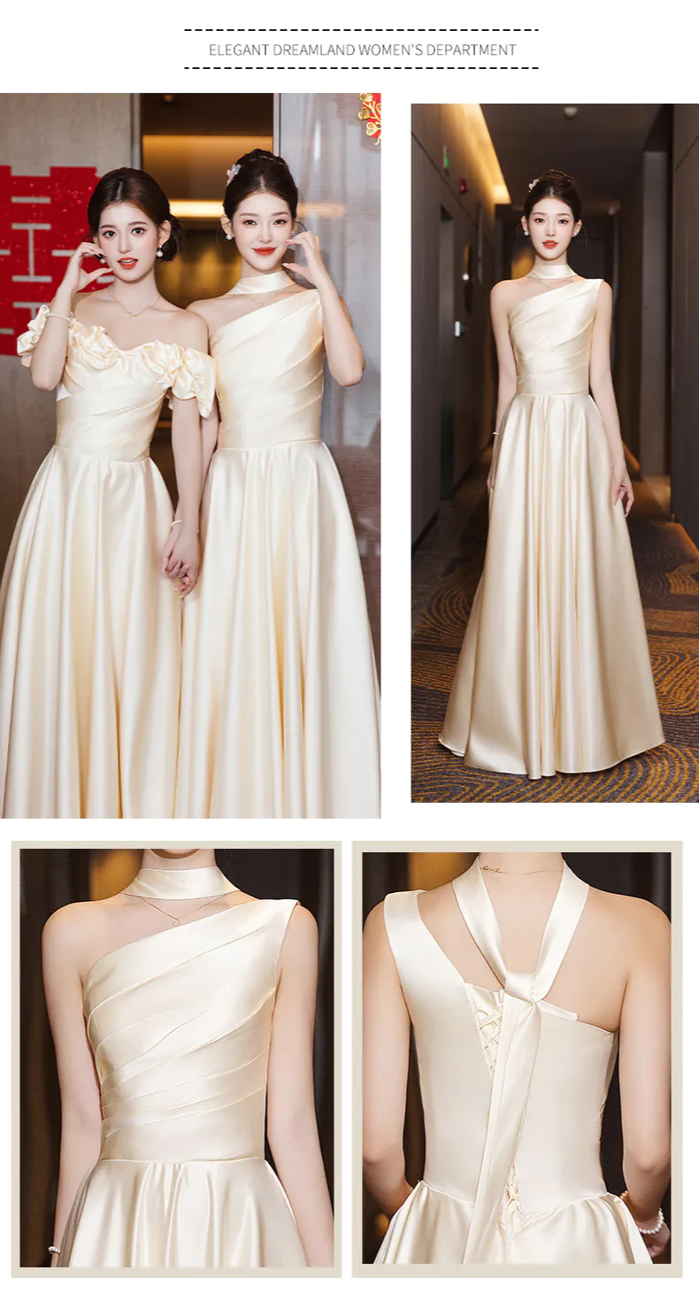 Simple-Champagne-Satin-Bridesmaid-Party-Dress-Wedding-Guest-Outfit10