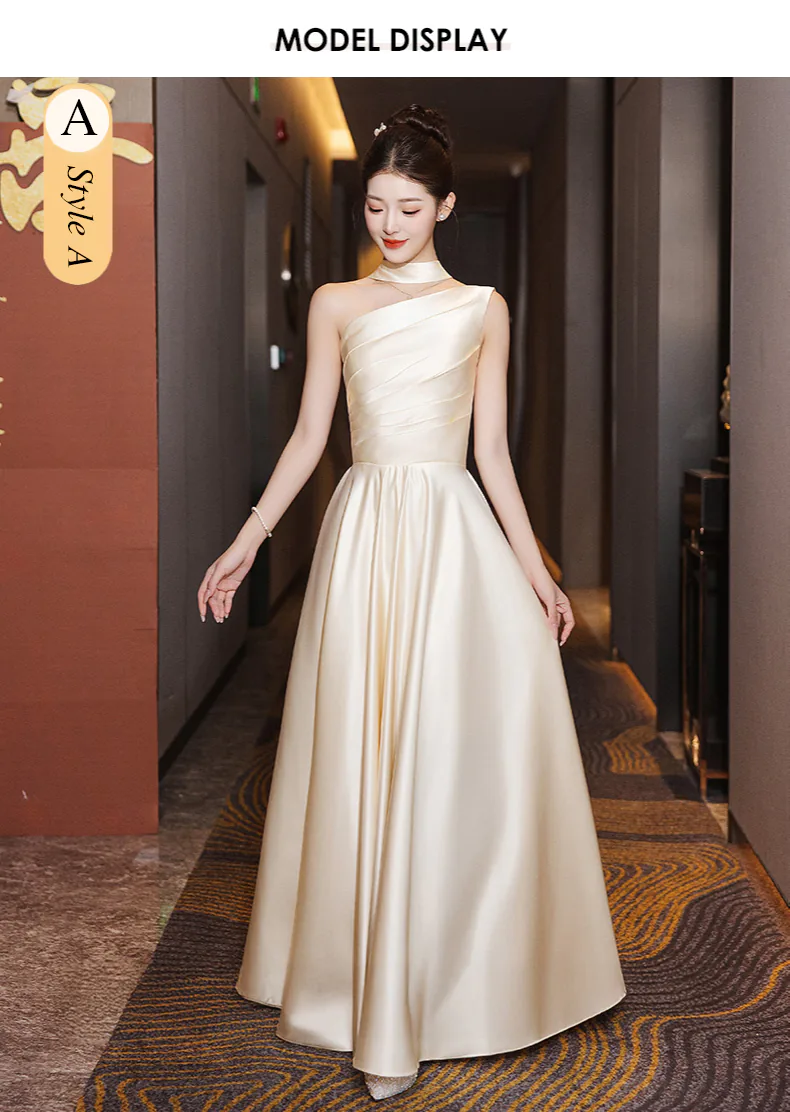 Simple-Champagne-Satin-Bridesmaid-Party-Dress-Wedding-Guest-Outfit12