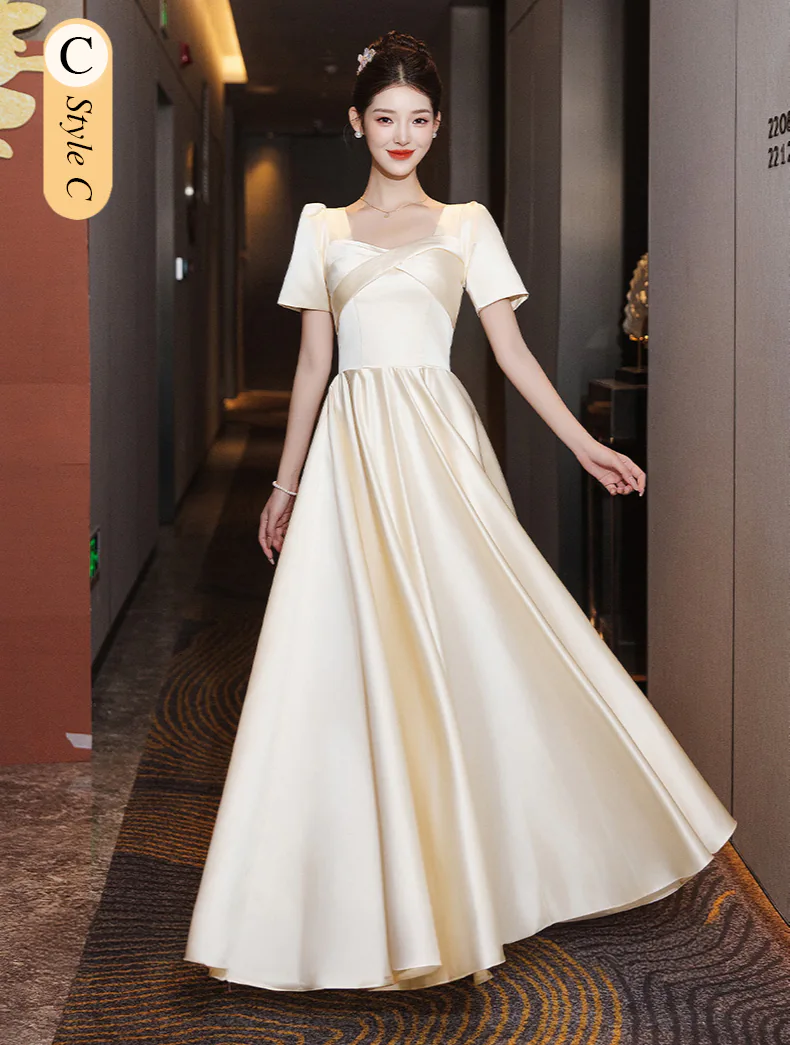 Simple-Champagne-Satin-Bridesmaid-Party-Dress-Wedding-Guest-Outfit18