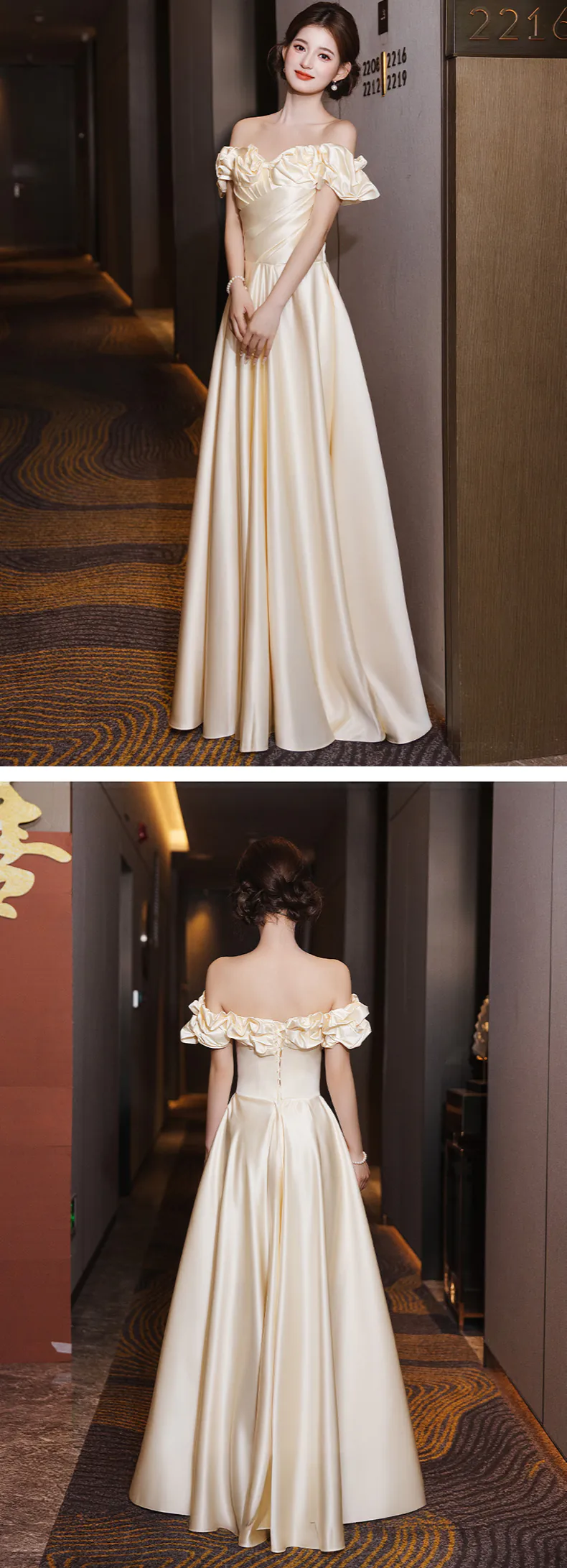 Simple-Champagne-Satin-Bridesmaid-Party-Dress-Wedding-Guest-Outfit23