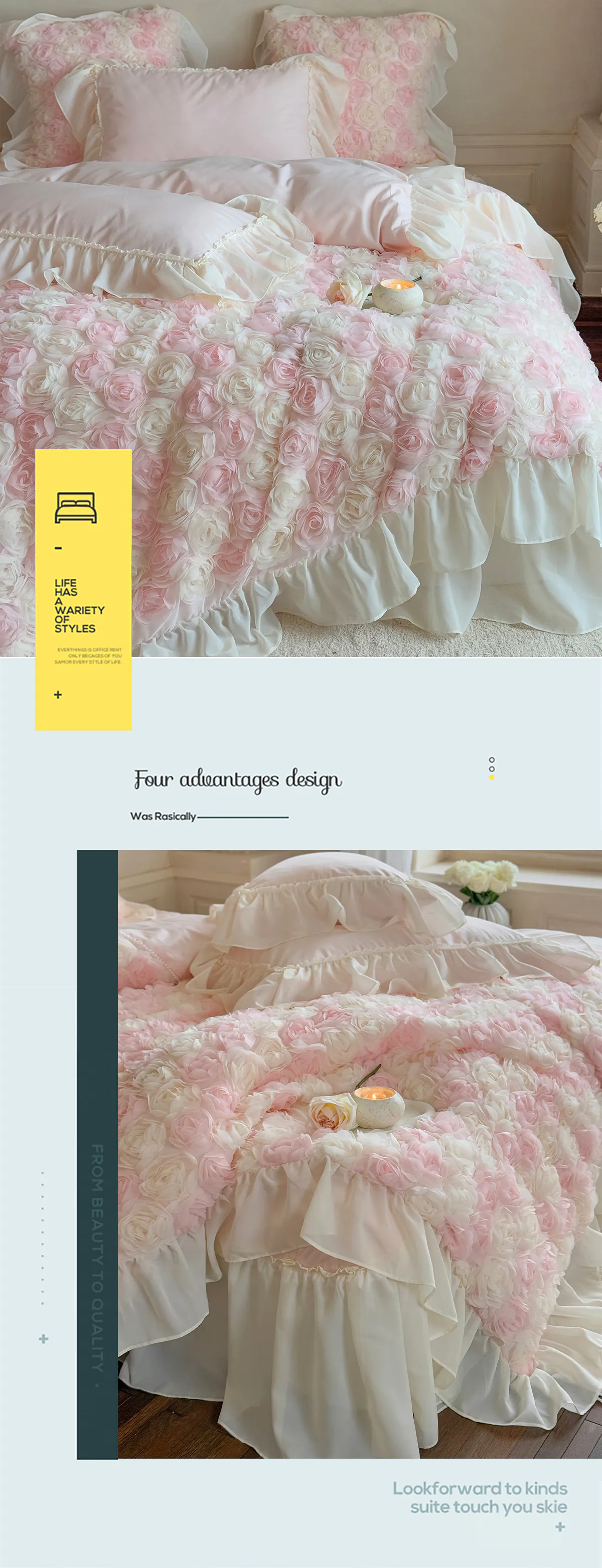Soft-Princess-100S-Long-Staple-Cotton-3D-Rose-Ruffle-Edge-Bedding-Set10