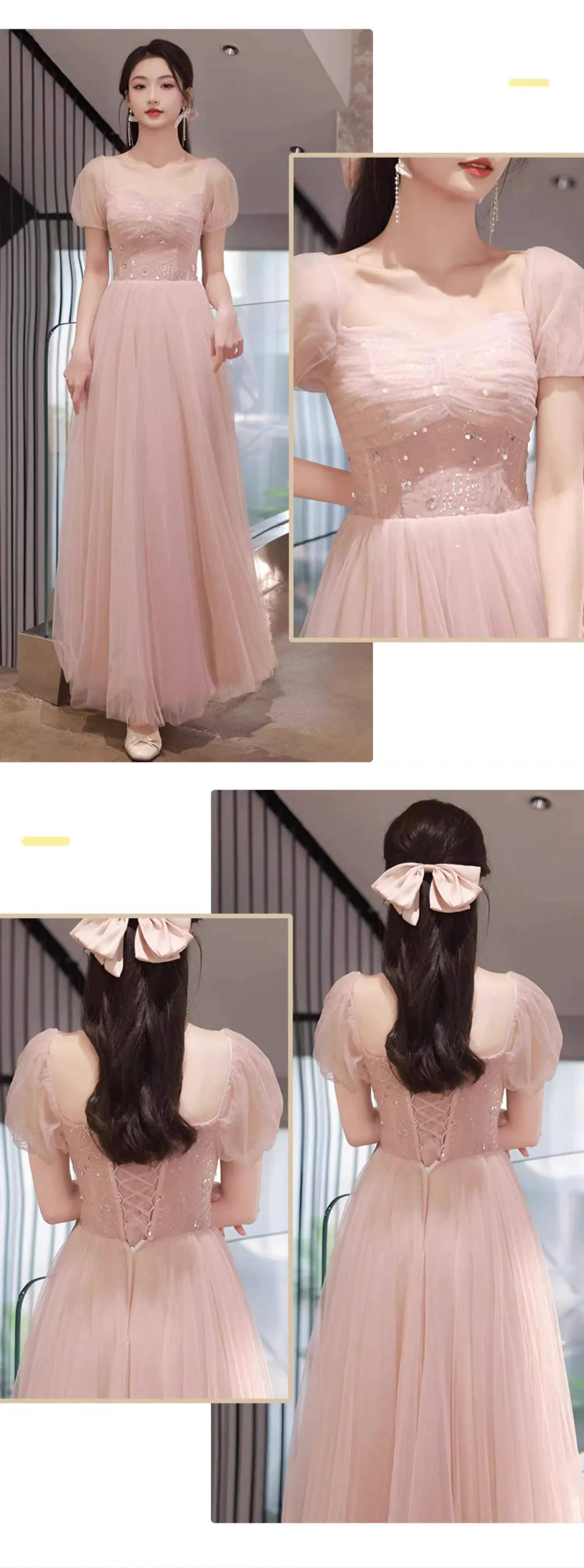 Trendy-Pink-Mesh-Chiffon-Bridesmaid-Maxi-Dress-Evening-Party-Gown15