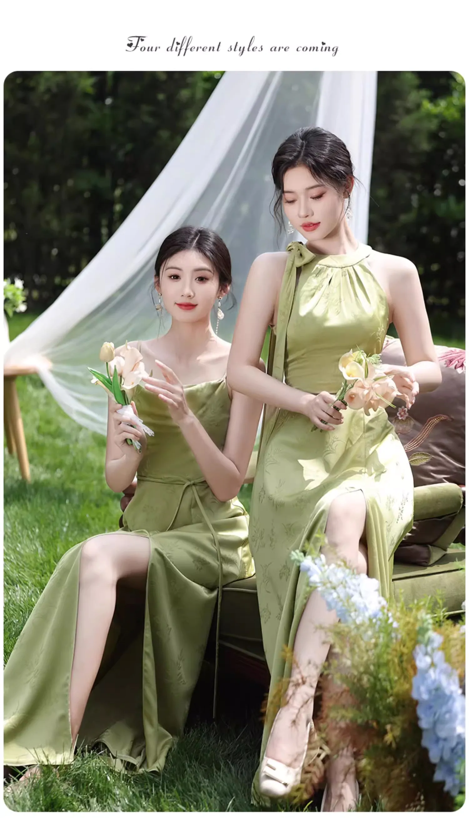 A-Line-Green-Jacquard-Boho-Wedding-Bridesmaid-Evening-Party-Dress16