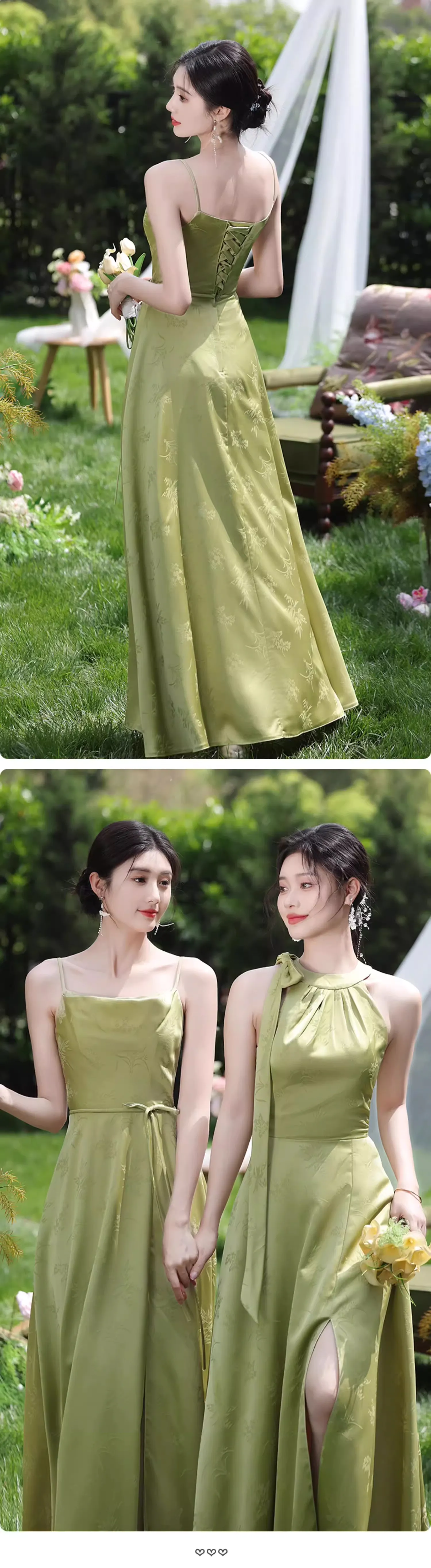 A-Line-Green-Jacquard-Boho-Wedding-Bridesmaid-Evening-Party-Dress23