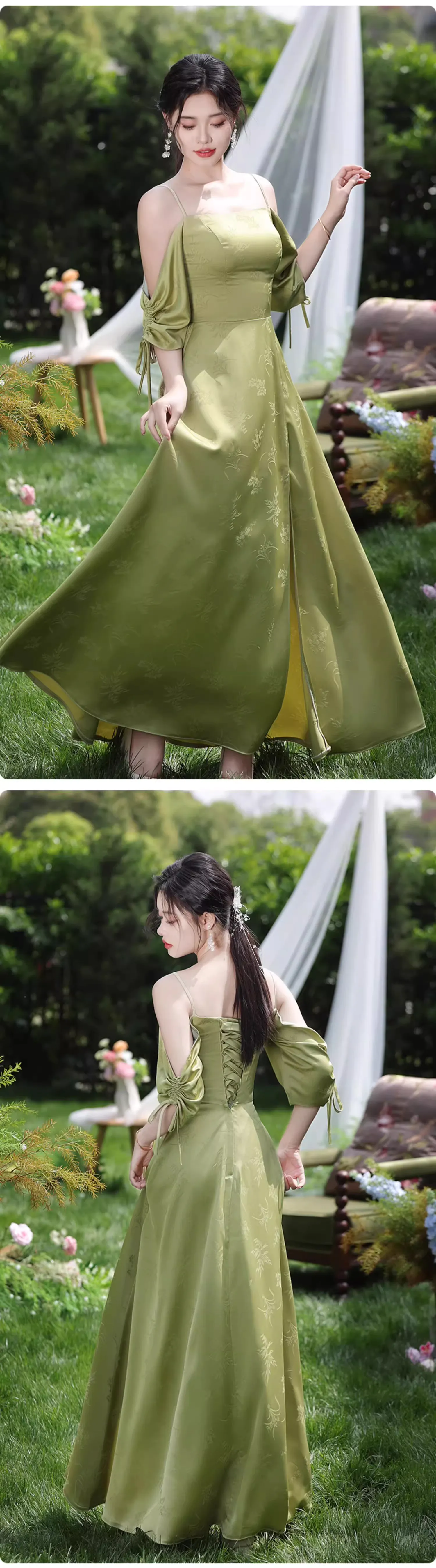 A-Line-Green-Jacquard-Boho-Wedding-Bridesmaid-Evening-Party-Dress25