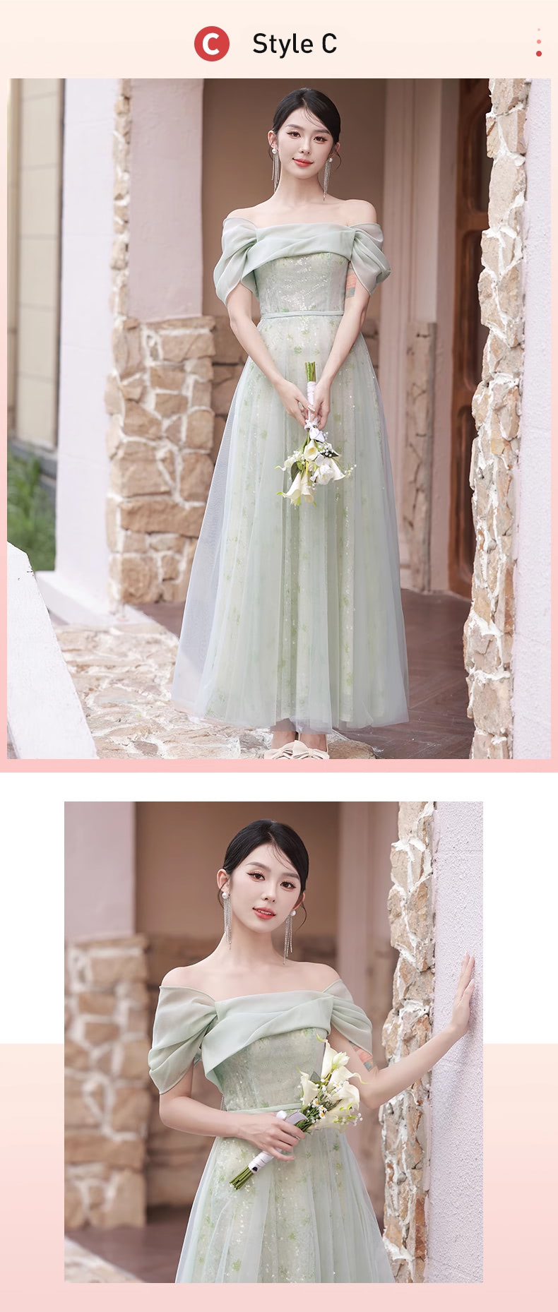 Aesthetic-Green-Floral-Boho-Wedding-Bridesmaid-Party-Long-Dress21