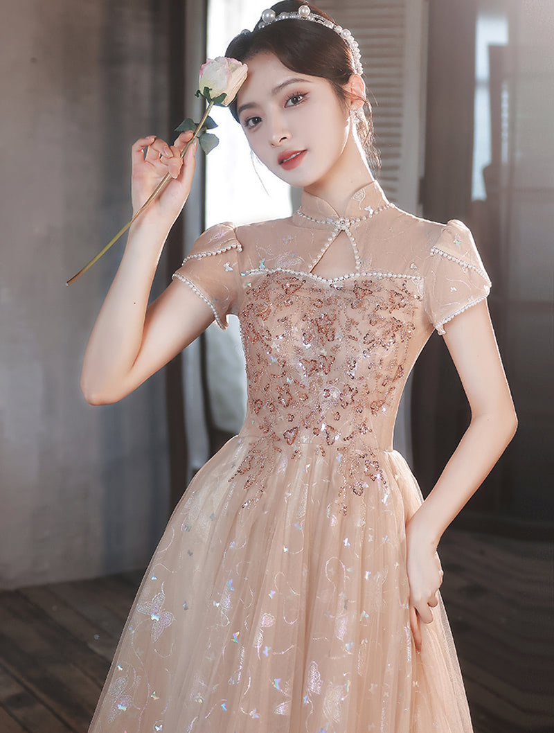 Aesthetic Party Outfit Charming Formal Prom Banquet Long Dress01