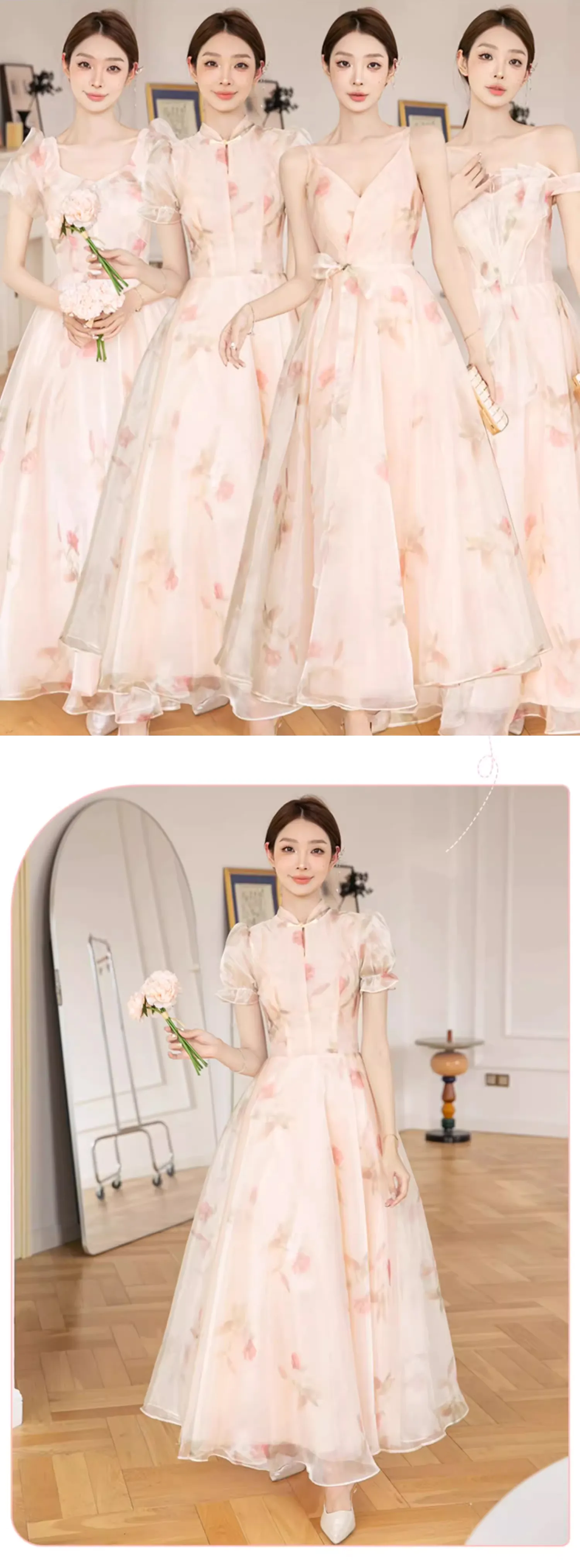 Chic-Floral-Chiffon-Engagement-Bridal-Party-Wedding-Guest-Attire-Outfit12