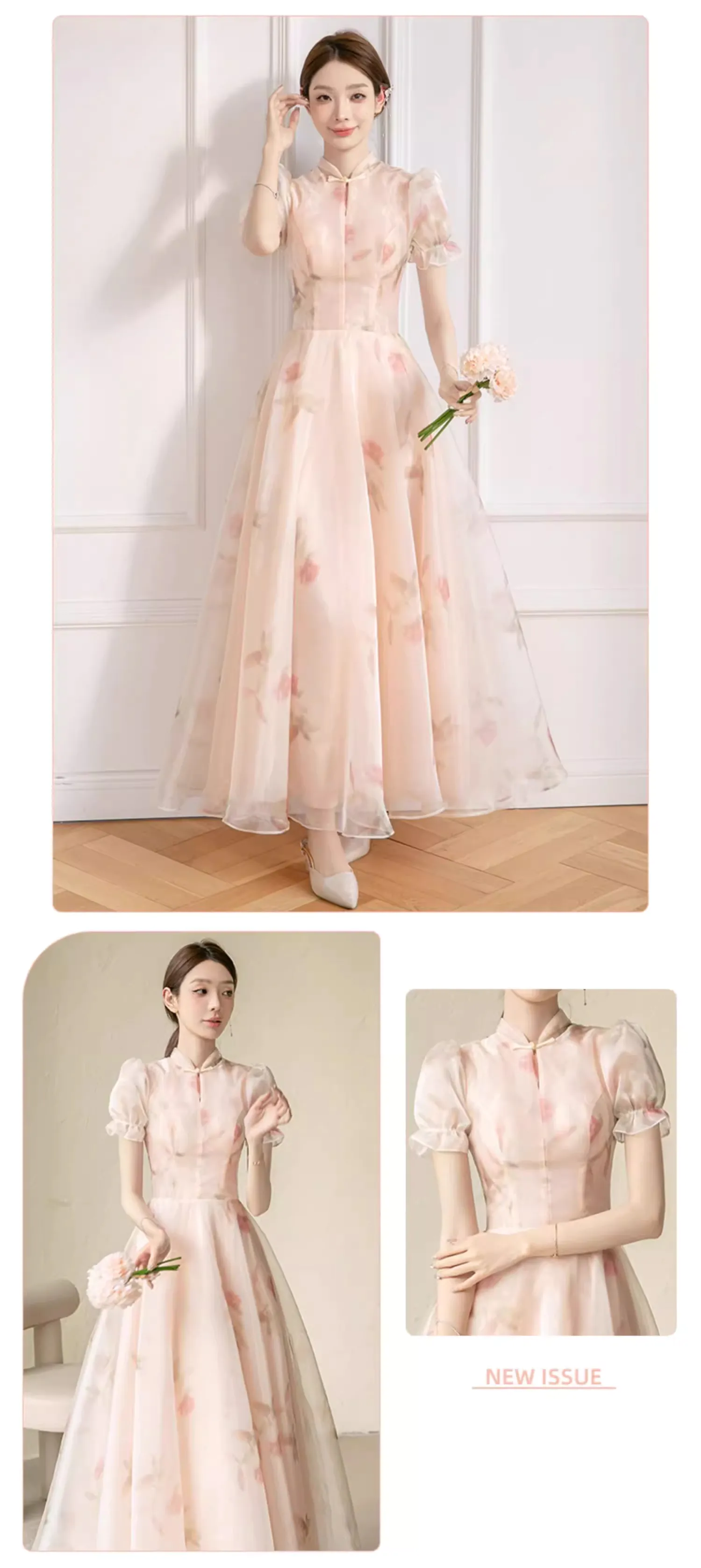 Chic-Floral-Chiffon-Engagement-Bridal-Party-Wedding-Guest-Attire-Outfit15