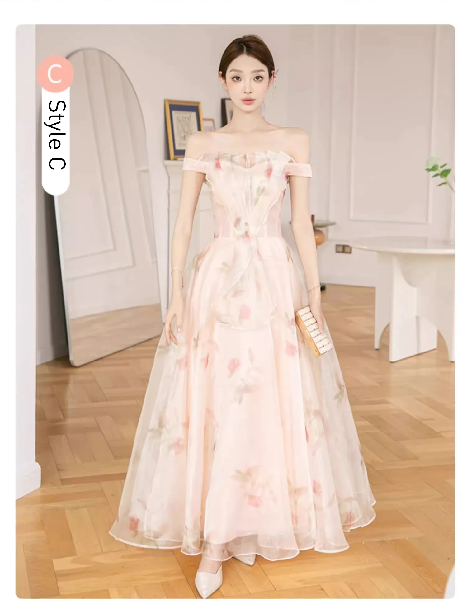 Chic-Floral-Chiffon-Engagement-Bridal-Party-Wedding-Guest-Attire-Outfit20