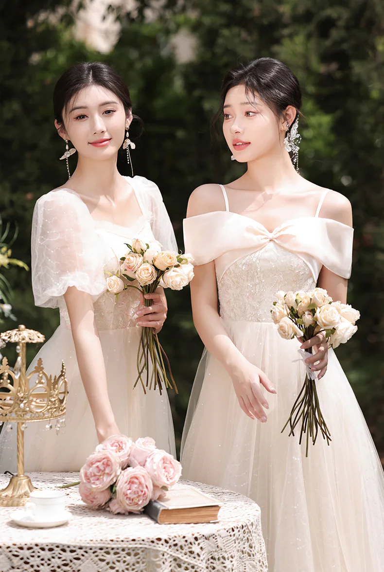 Sweet-Champagne-Tulle-Bridesmaid-Dress-Maid-of-Honor-Party-Gown28