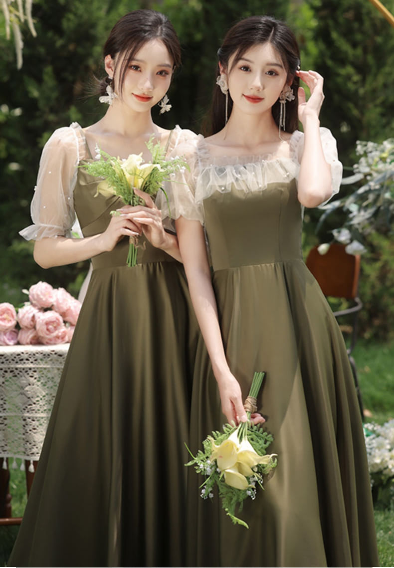 Sweet-Green-Satin-Bridesmaid-Bridal-Boho-Wedding-Long-Dress10