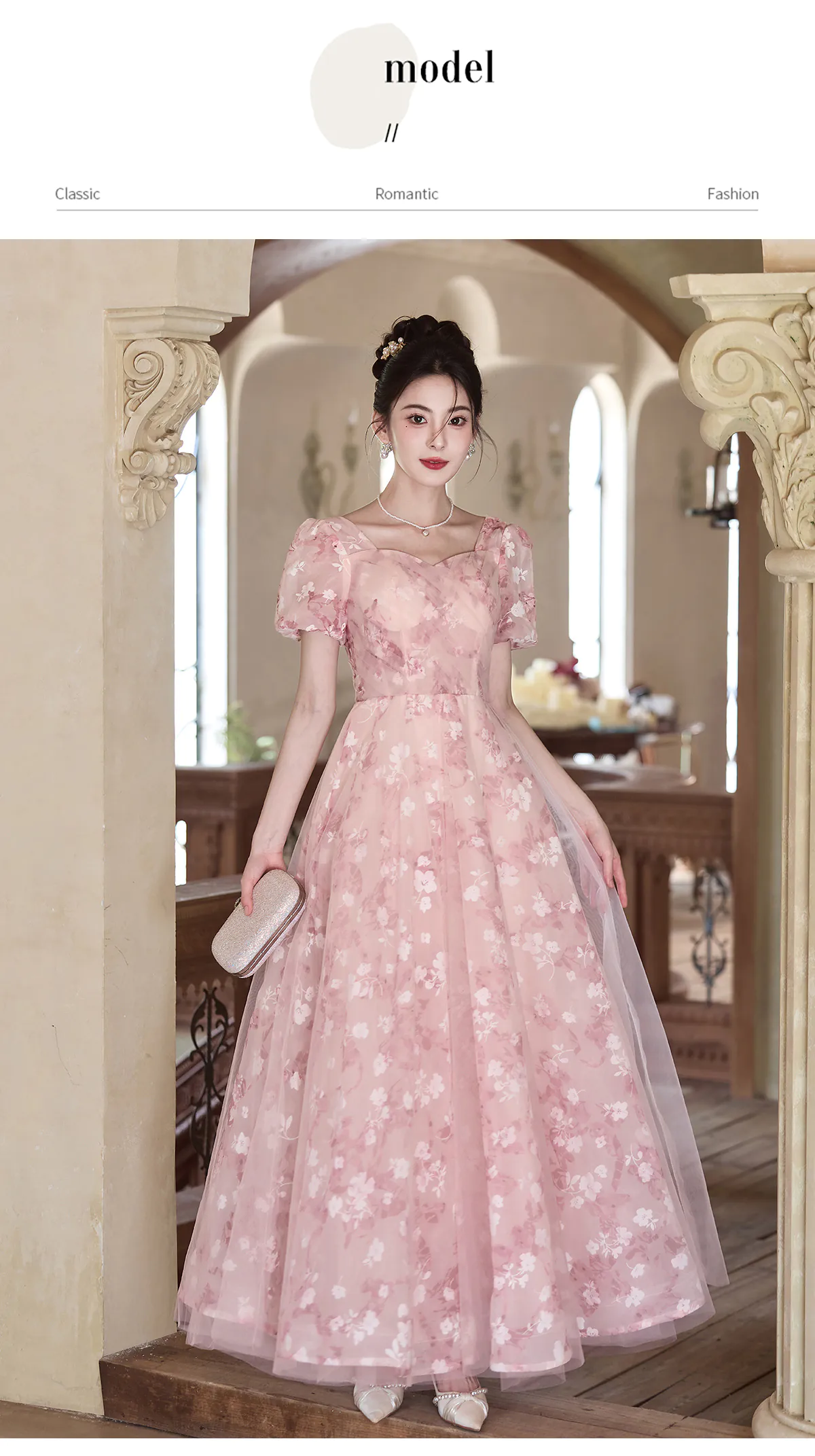 pink dress with roses Buy Rose Pink Floral Printed Dress New Collecction S / Rose Pink / Poly Georgette