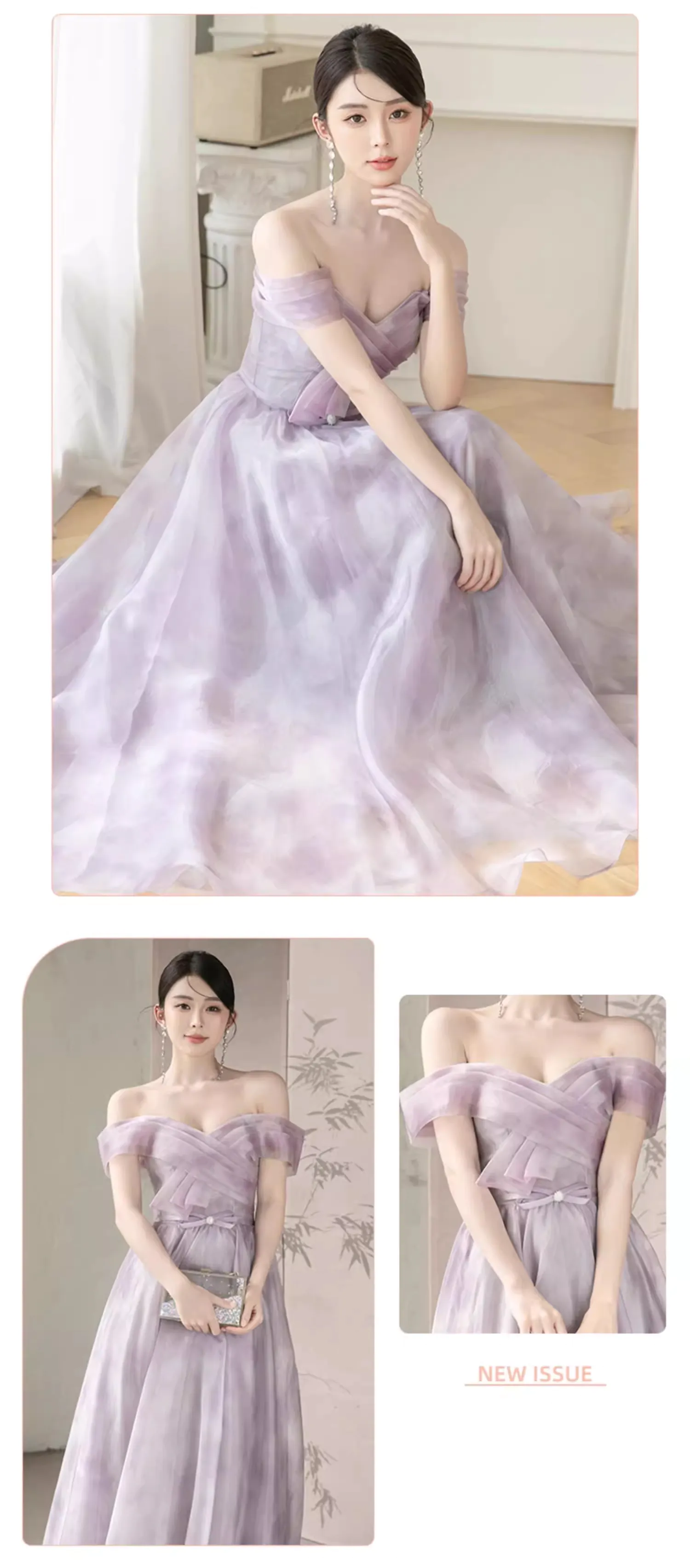 Sweet-Purple-Tulle-Bridesmaid-Dress-Evening-Wedding-Guest-Party-Gown14