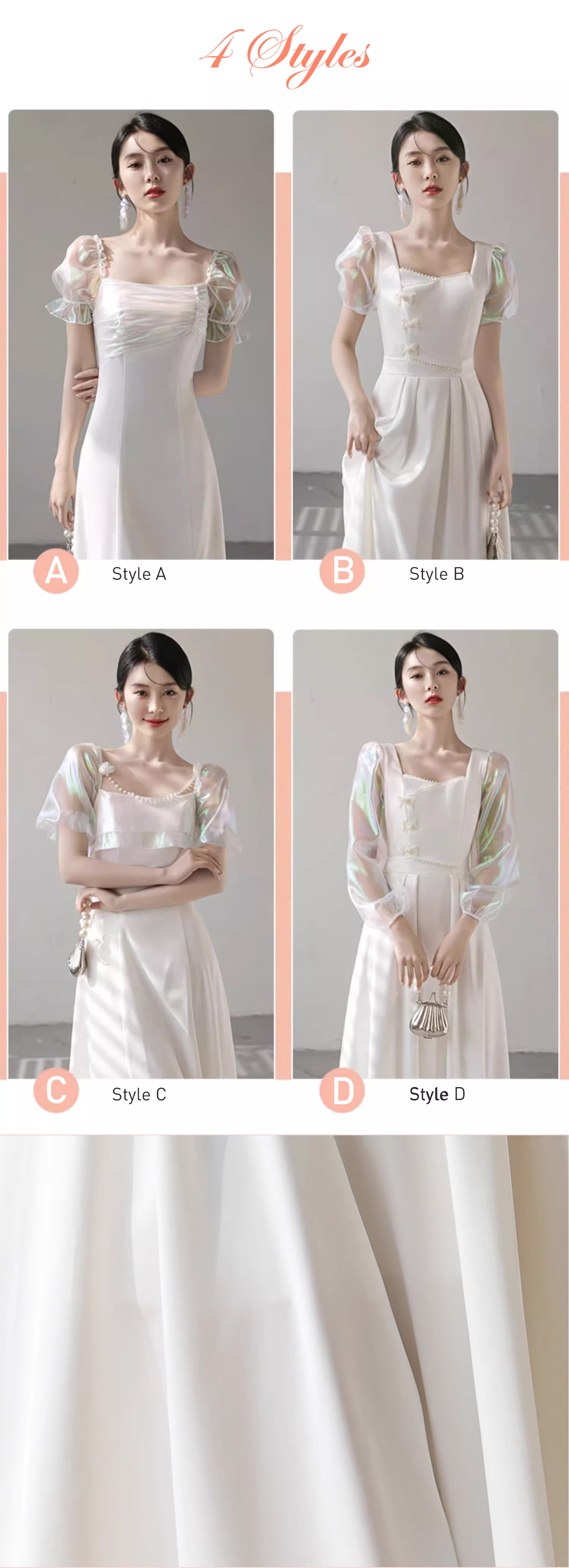 Unique-White-Wedding-Bridal-Party-Attire-Long-Dress-Evening-Gown12
