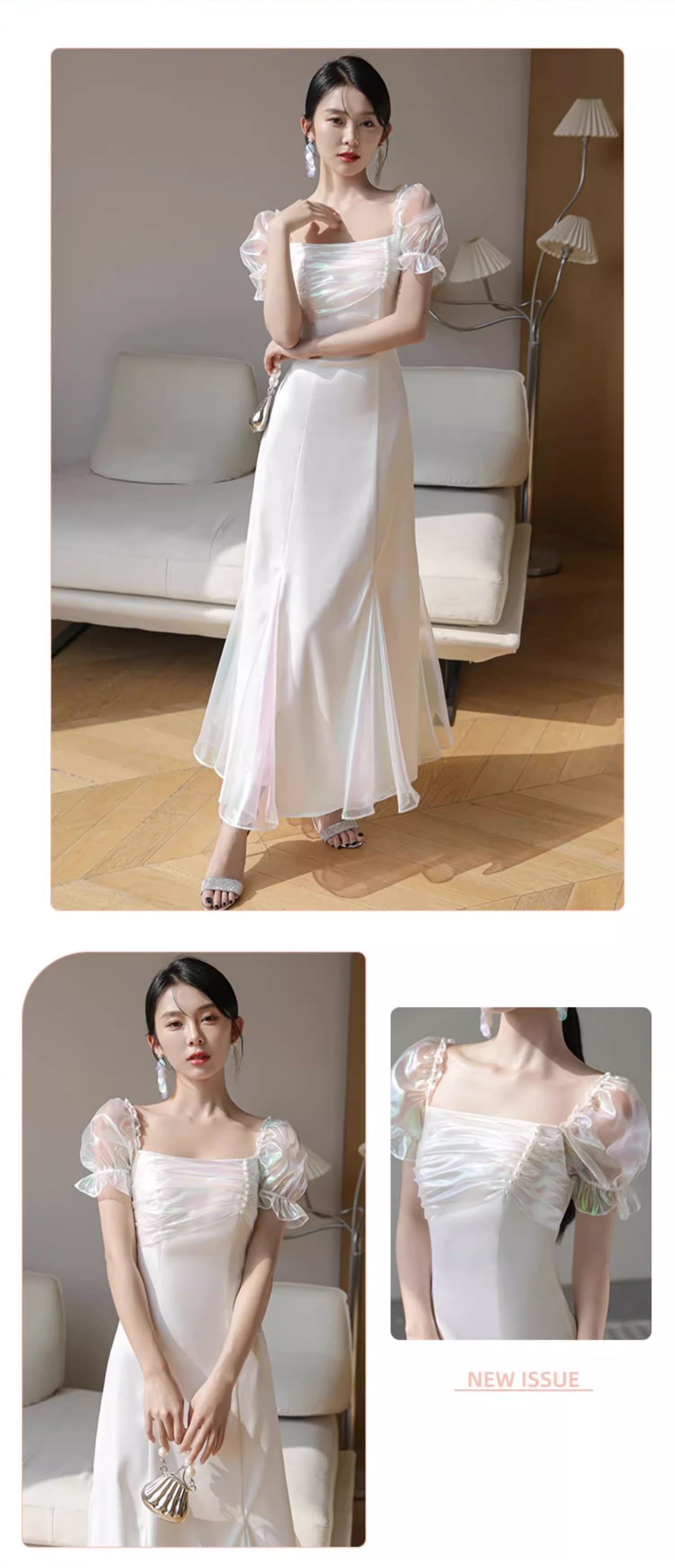 Unique-White-Wedding-Bridal-Party-Attire-Long-Dress-Evening-Gown14