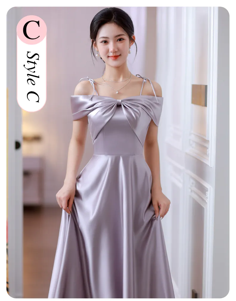 A-Line-Light-Purple-Halter-Neck-Beach-Hotel-Wedding-Satin-Bridesmaid-Dress14