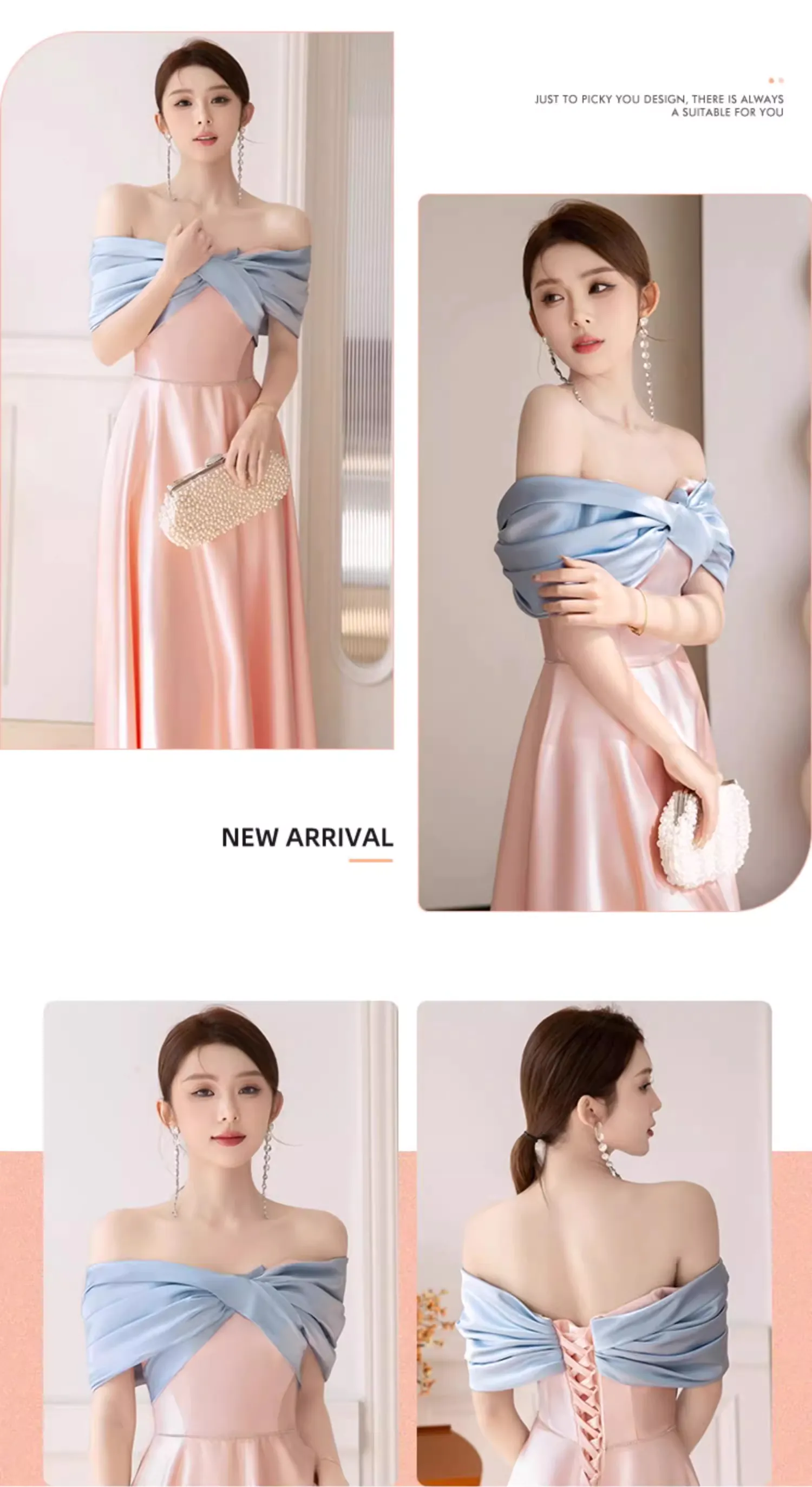 A-Line-Pink-Satin-Wedding-Bridal-Party-Homecoming-Evening-Maxi-Dress20
