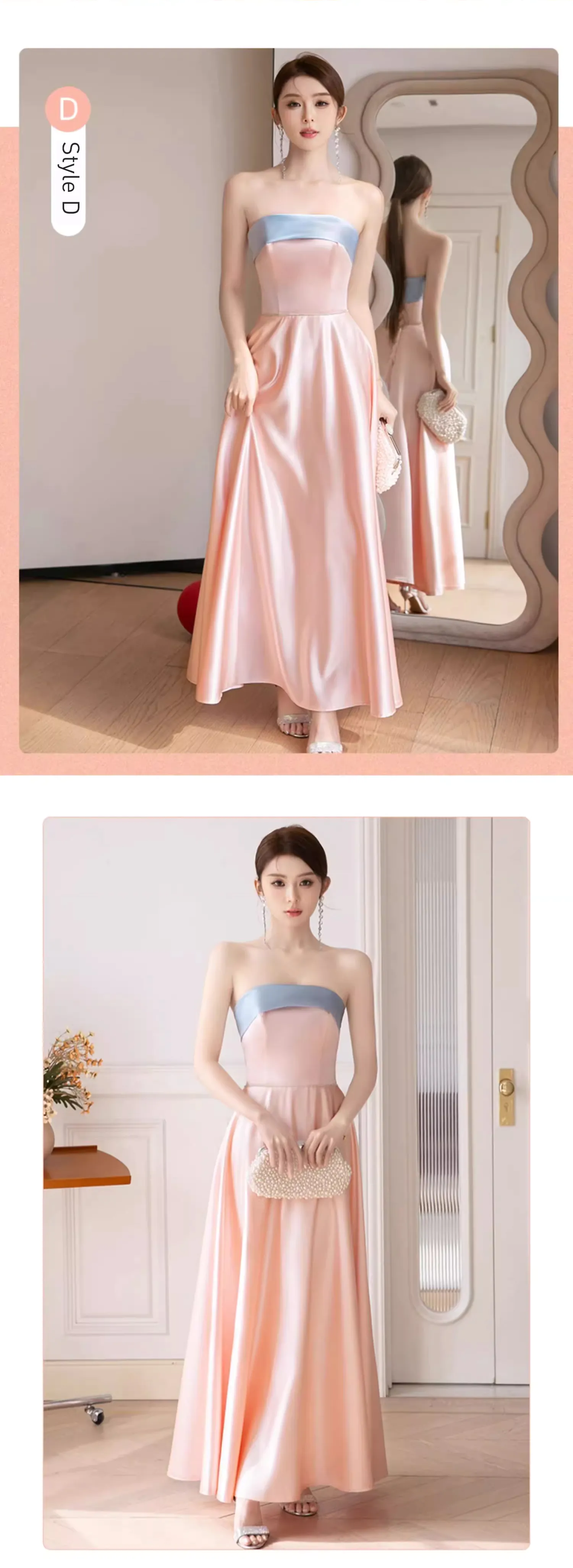 A-Line-Pink-Satin-Wedding-Bridal-Party-Homecoming-Evening-Maxi-Dress21