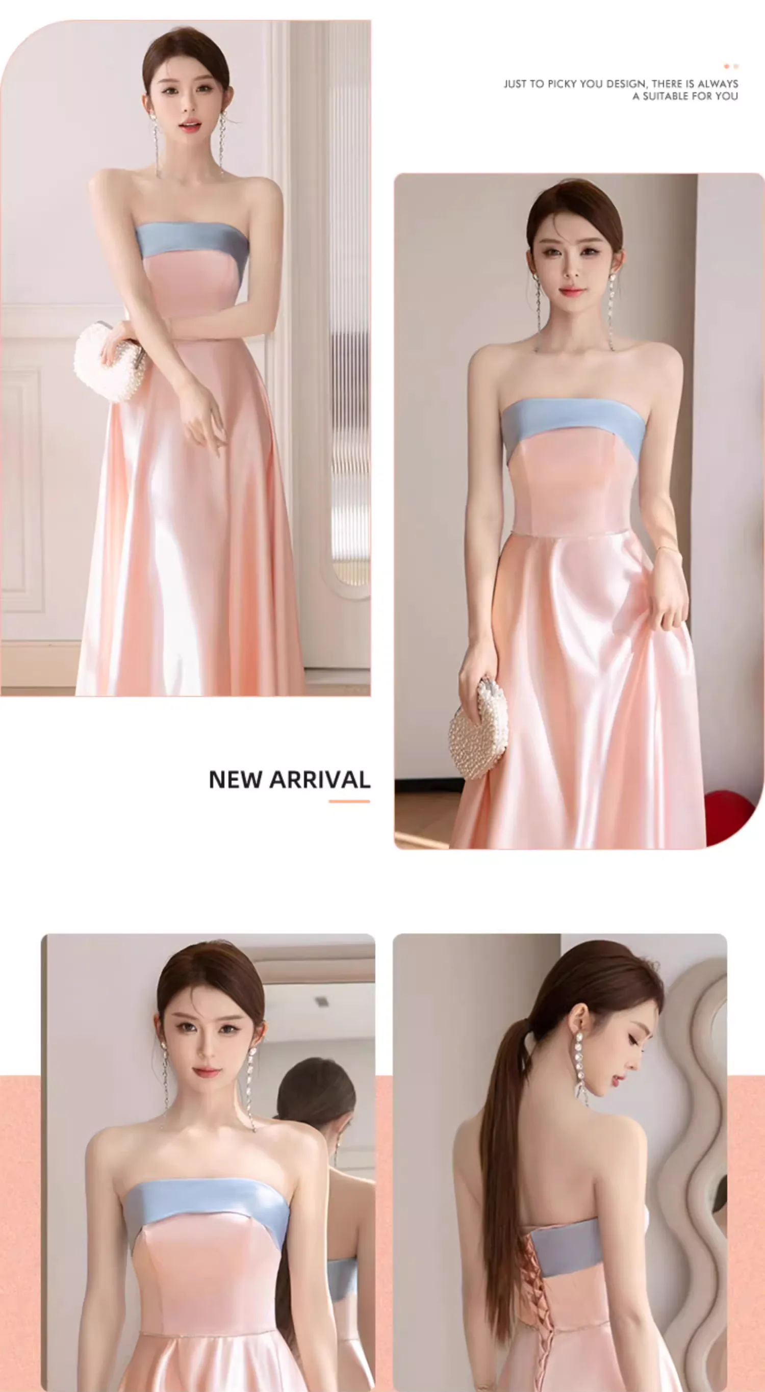 A-Line-Pink-Satin-Wedding-Bridal-Party-Homecoming-Evening-Maxi-Dress22