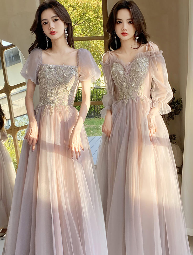 Beautiful Pink Floral Maxi Dress for Bridesmaid Graduation Homecoming01
