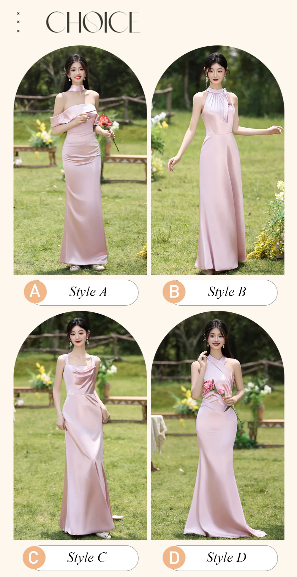 Charming-Pink-Satin-Wedding-Guest-Party-Maid-of-Honor-Bridesmaid-Dress09