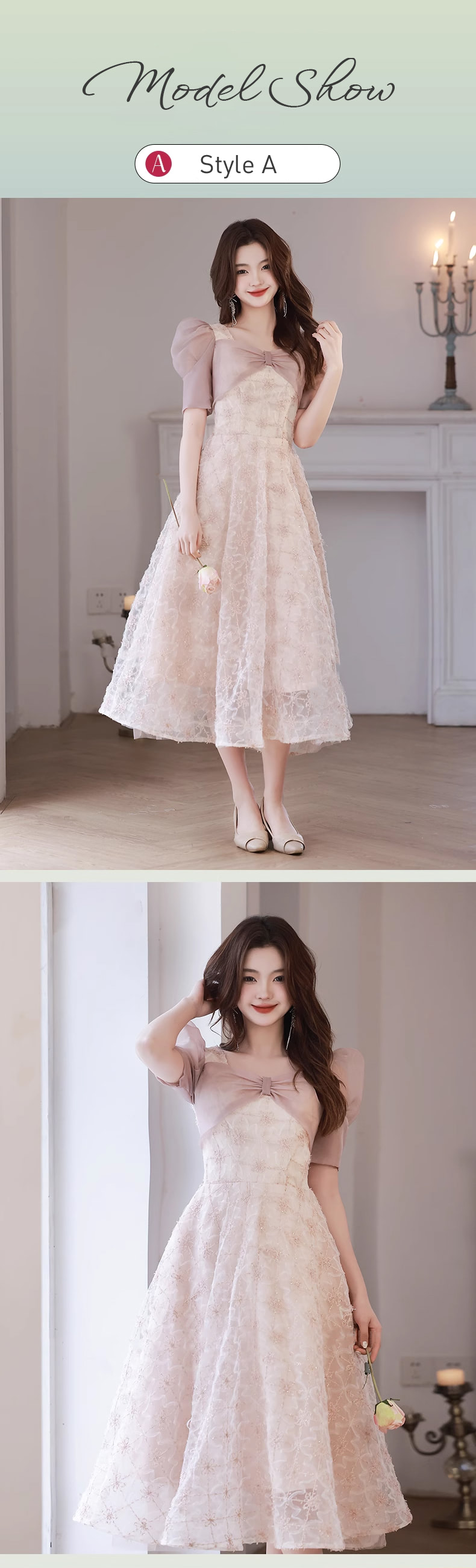 Fairy-Pink-Floral-Bridesmaid-Midi-Dress-Wedding-Guest-Party-Ball-Gown16