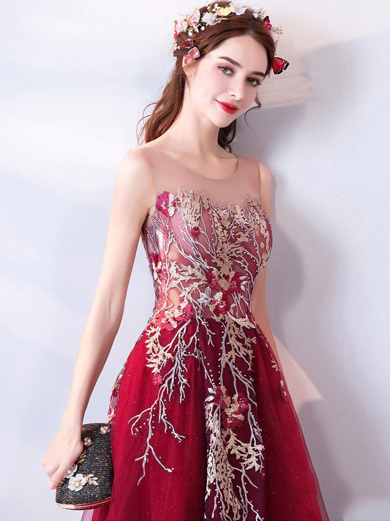 Gorgeous Red Couture Dress for Wedding Party Prom All Occasions03