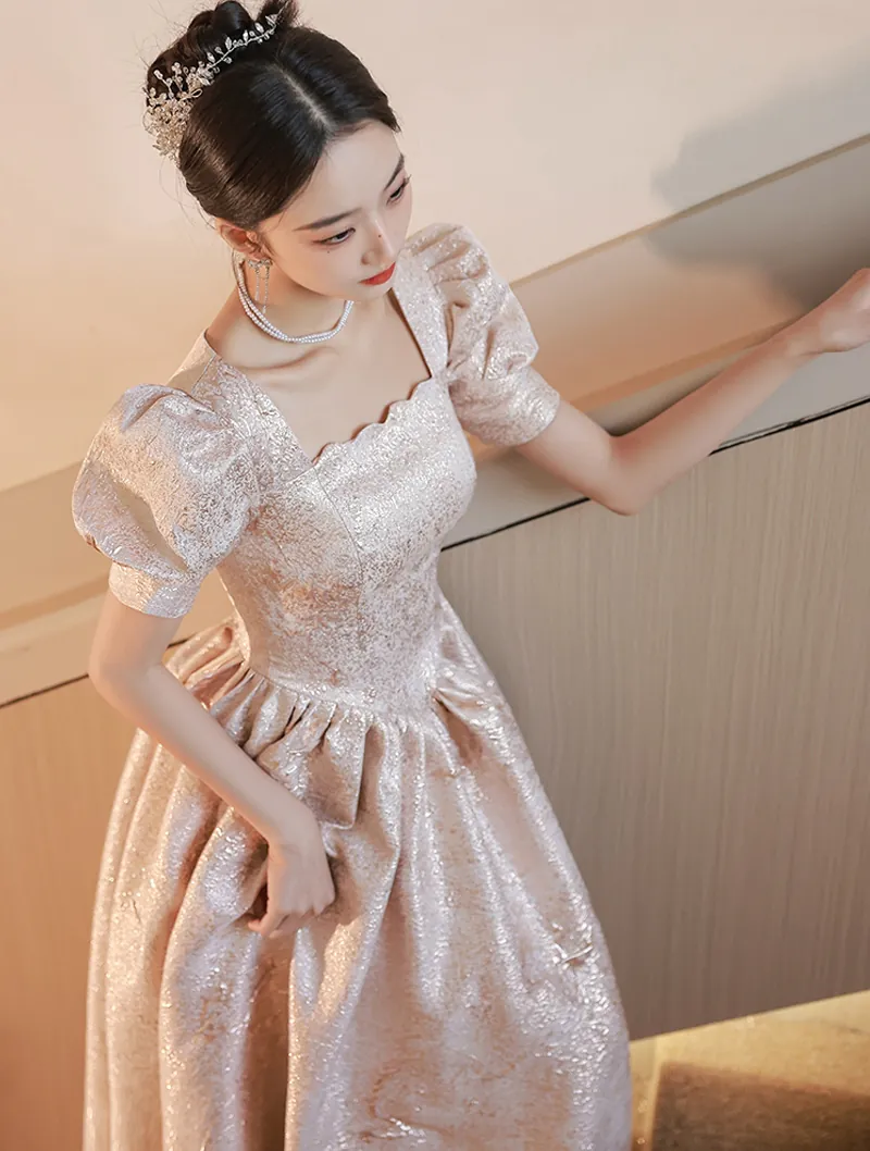 Graceful Luxury Champagne Formal Gown Special Occasion Evening Dress03