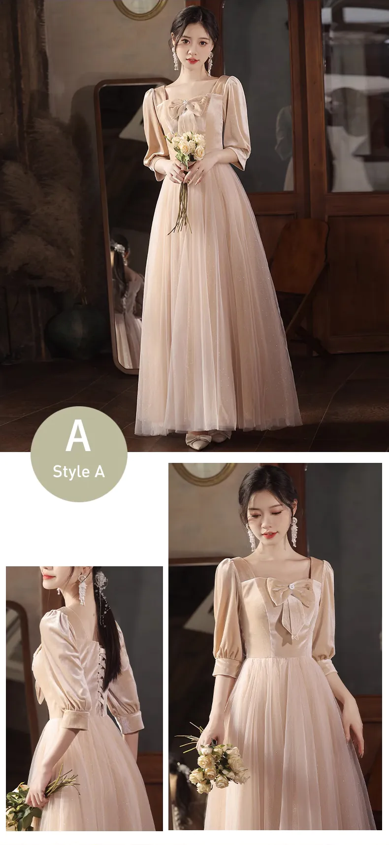 Khaki-Velvet-Long-Sleeve-Bridesmaid-Dress-Graduation-Party-Long-Gown15