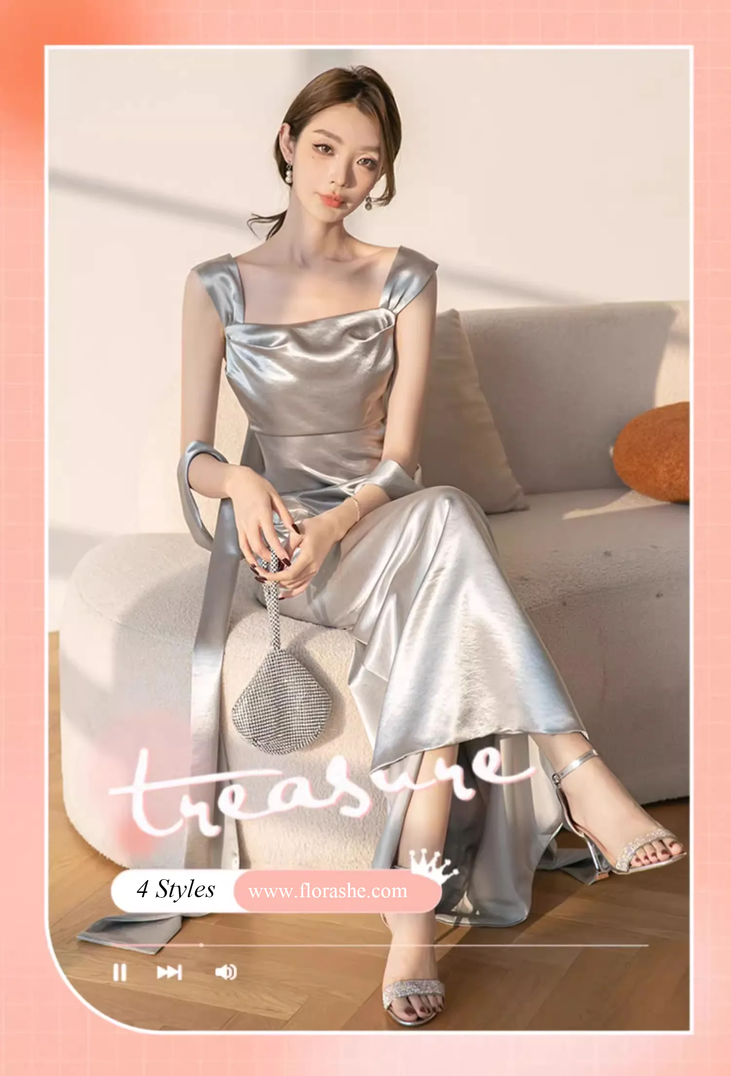 Minimalist-Grey-Satin-Bridesmaid-Dress-Wedding-Birthday-Party-Attire10