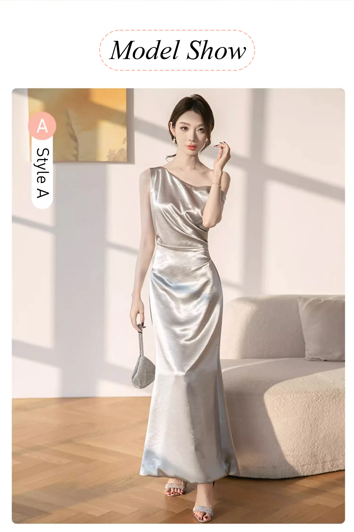 Minimalist-Grey-Satin-Bridesmaid-Dress-Wedding-Birthday-Party-Attire14