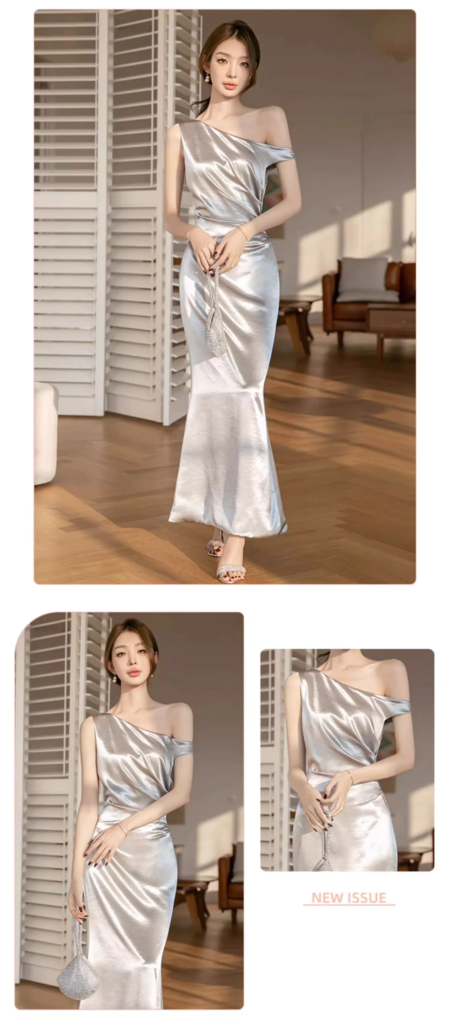 Minimalist-Grey-Satin-Bridesmaid-Dress-Wedding-Birthday-Party-Attire15