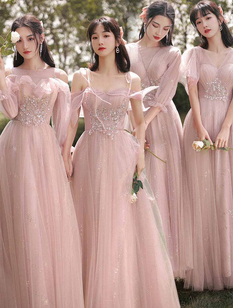Romantic Pink Bridal Party Dress Elegant Occasions Formal Gown02