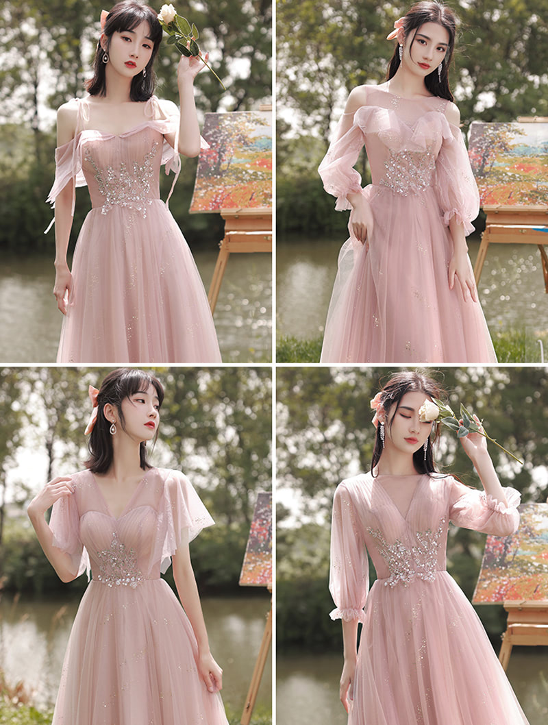 Romantic Pink Bridal Party Dress Elegant Occasions Formal Gown05