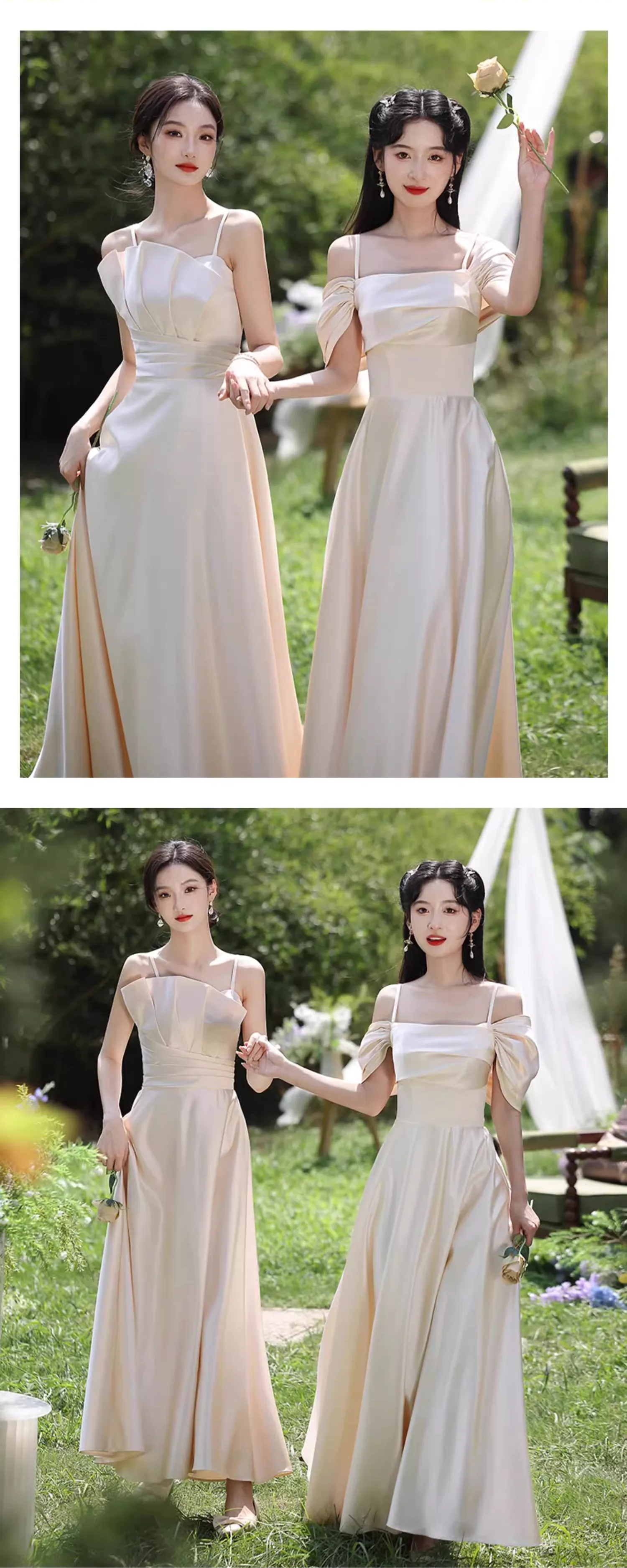Simple-Champagne-Wedding-Guest-Satin-Bridesmaid-Homecoming-Dress14