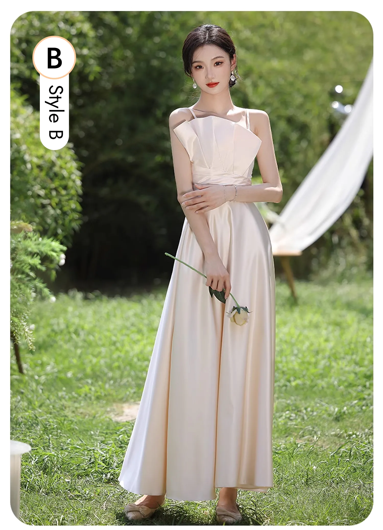Simple-Champagne-Wedding-Guest-Satin-Bridesmaid-Homecoming-Dress19