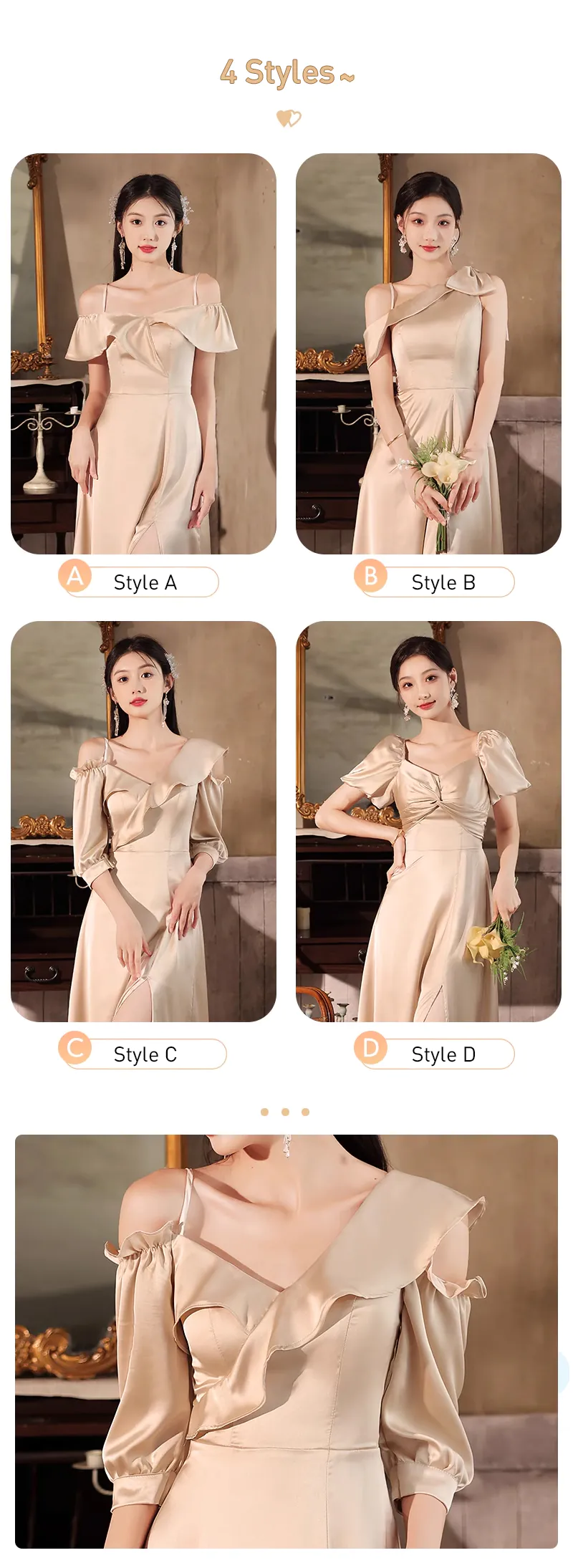 Sweet-Champagne-Satin-Bridesmaid-Long-Dress-Party-Evening-Gown12