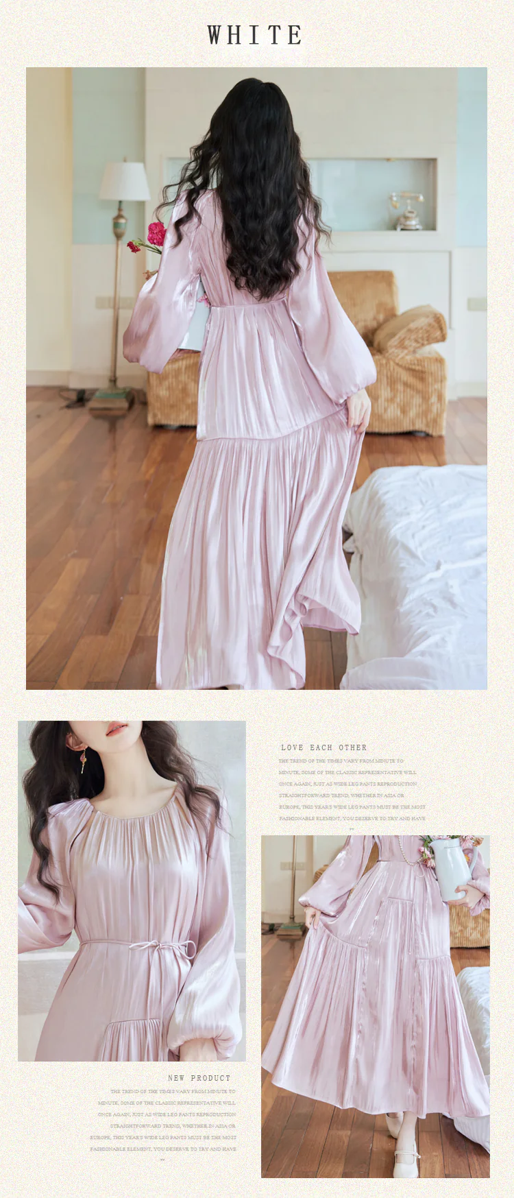 Sweet-French-Style-Round-Neck-Juliet-Sleeve-Morning-Robe-Casual-Dress12