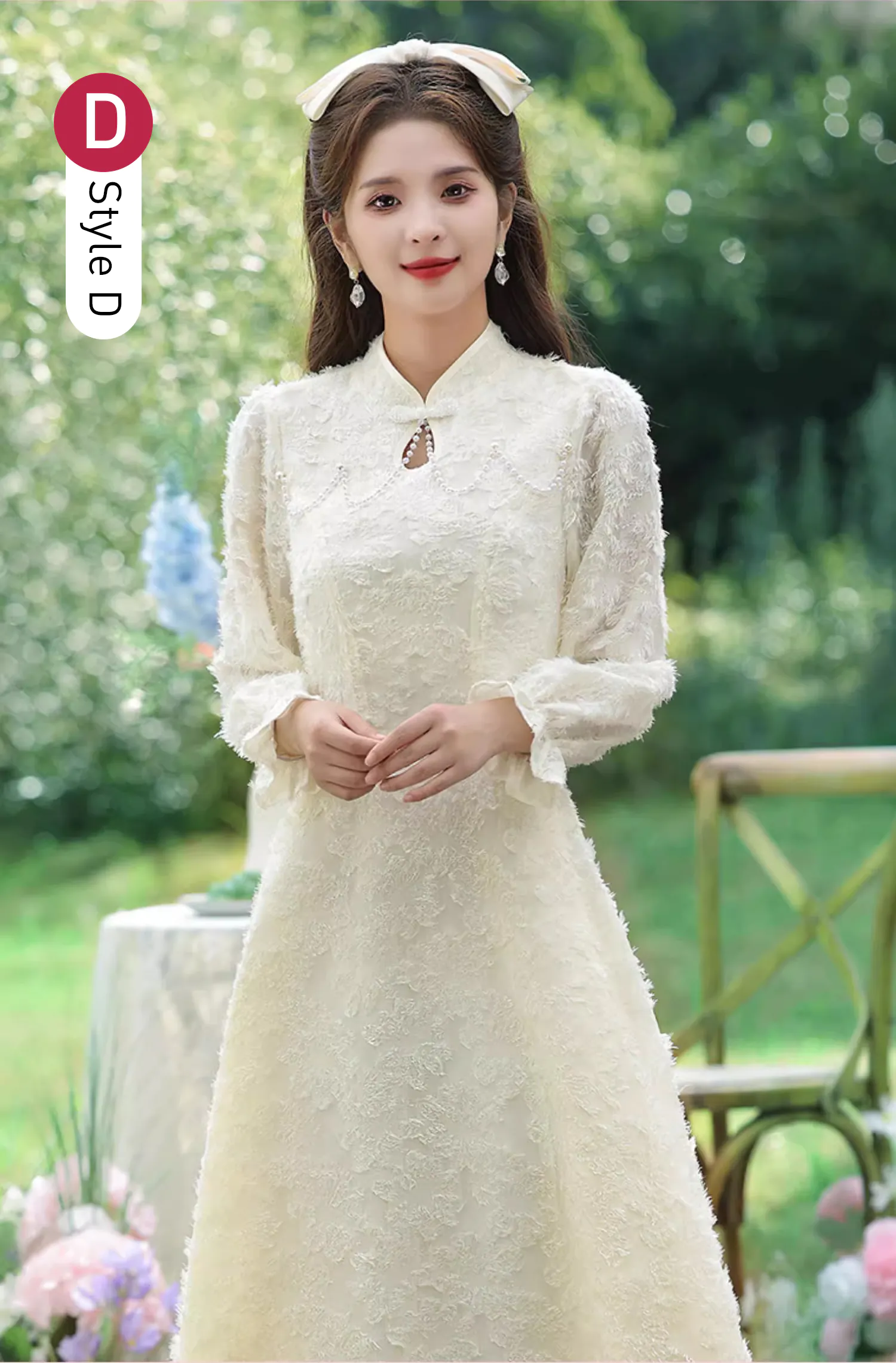 Sweet-Long-Sleeve-Champagne-Color-Bridesmaid-Maxi-Dress-Party-Gown25