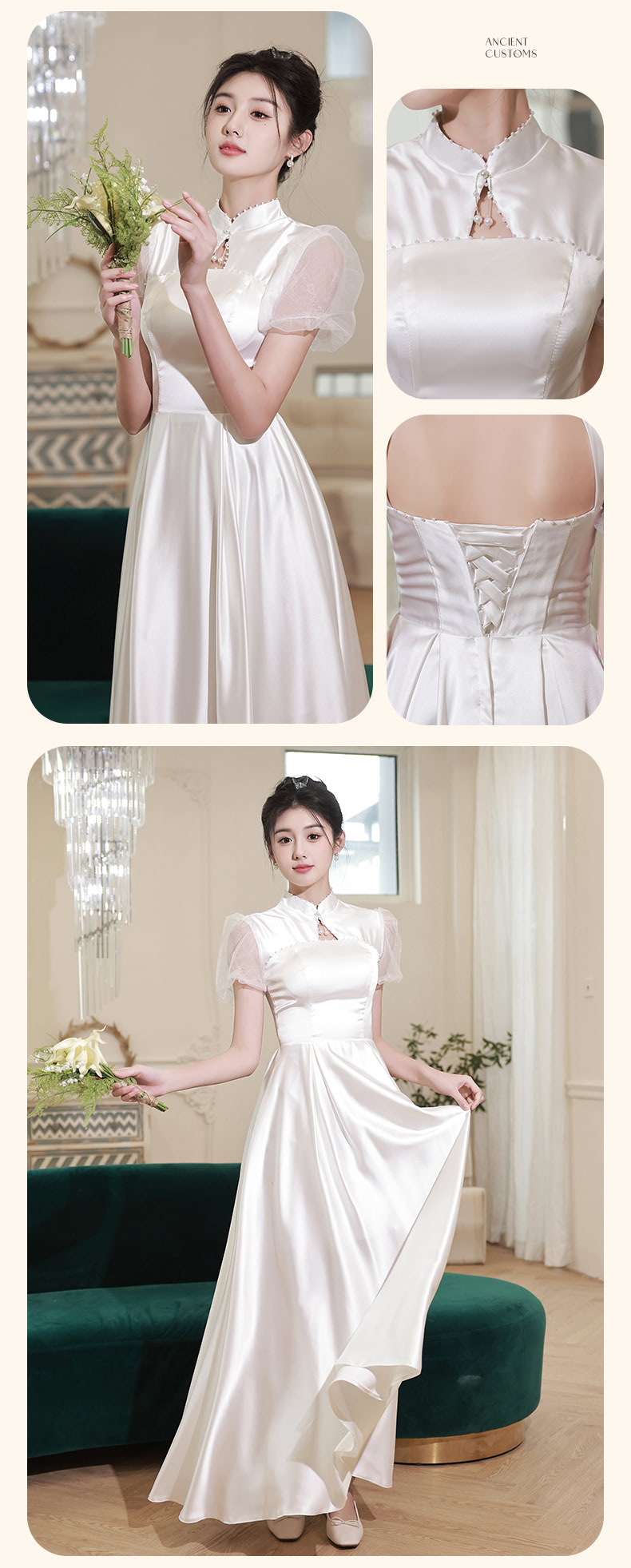 Sweet-White-Satin-Wedding-Party-Dress-Homecoming-Evening-Gown24